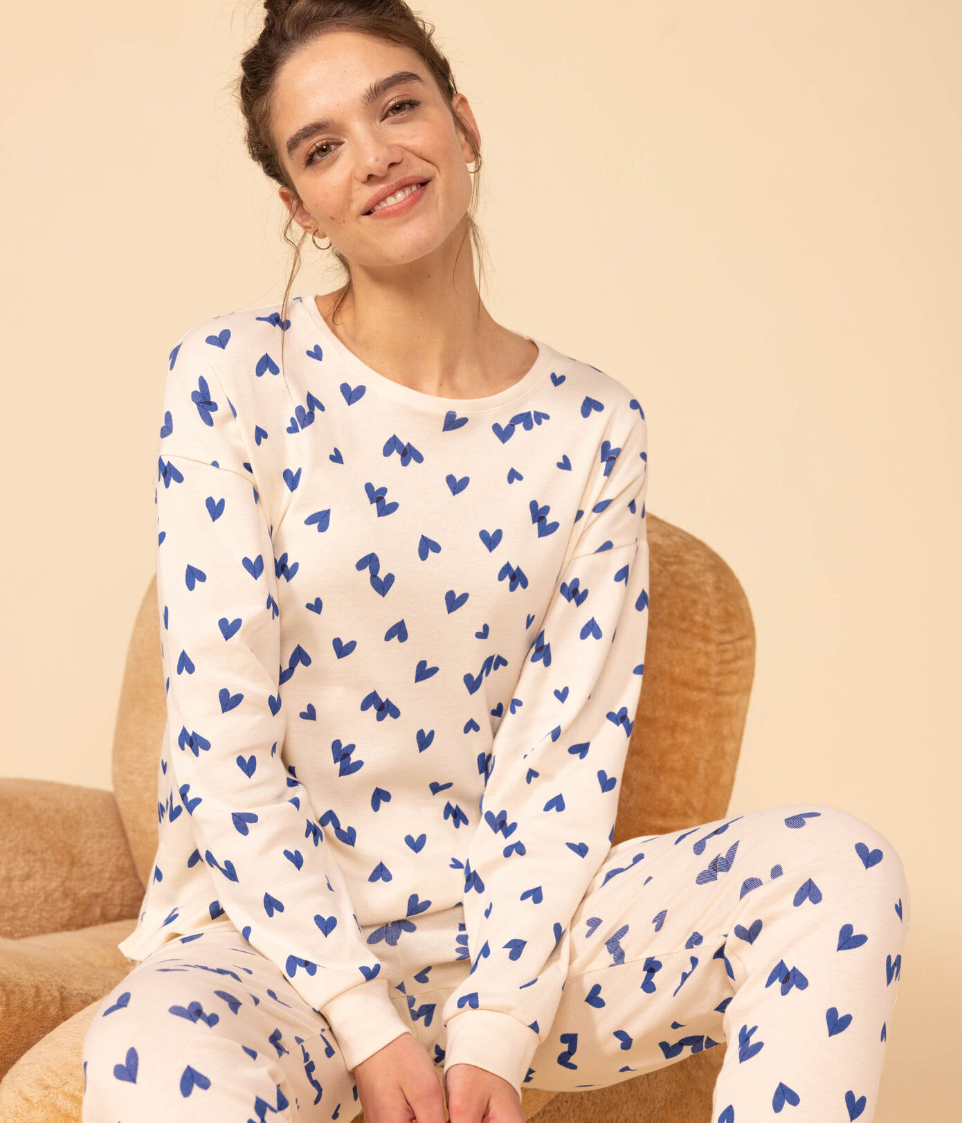 Pyjama cur femme en coton