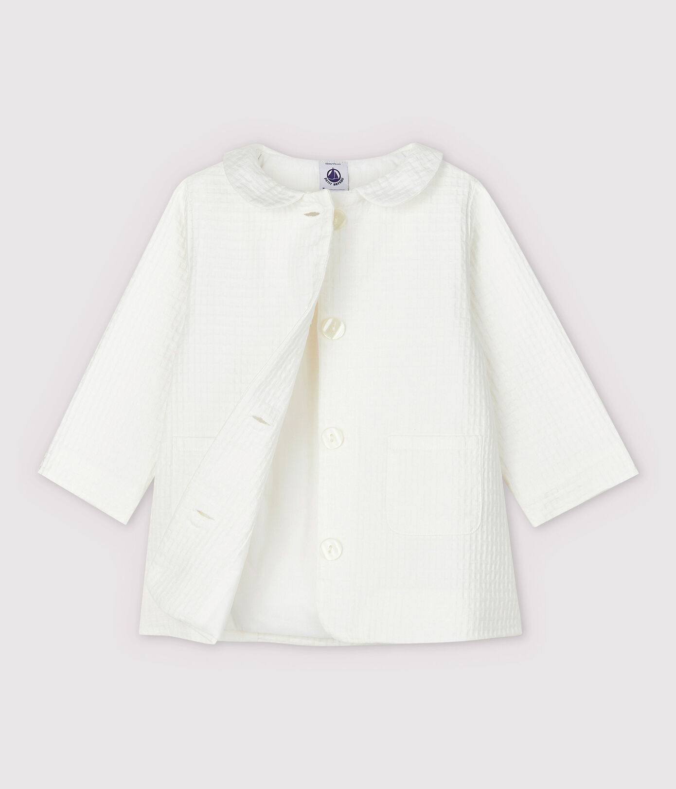 Veste cérémonie en chane et trame bébé fille