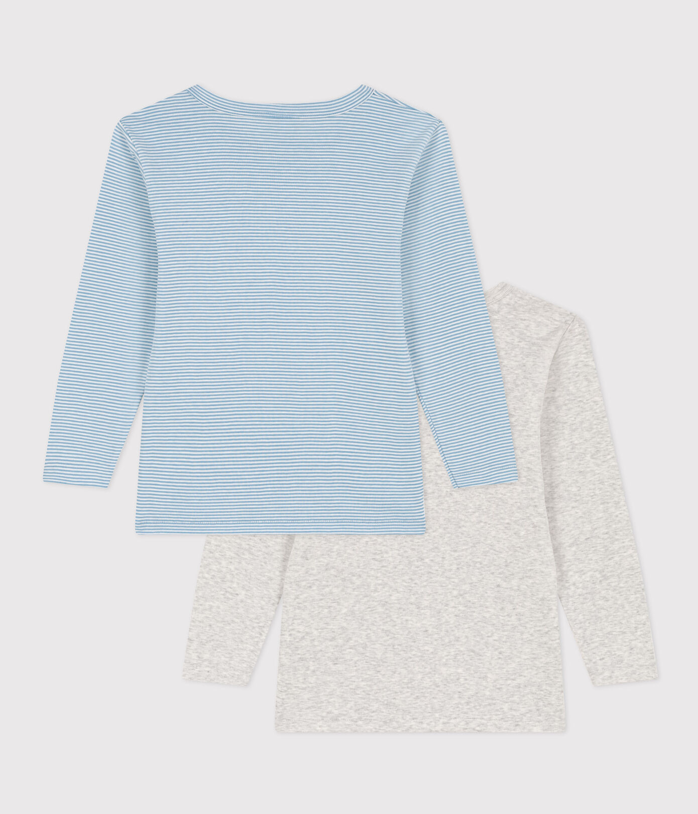 Lot de 2 tee shirts manches longues en coton petit garon