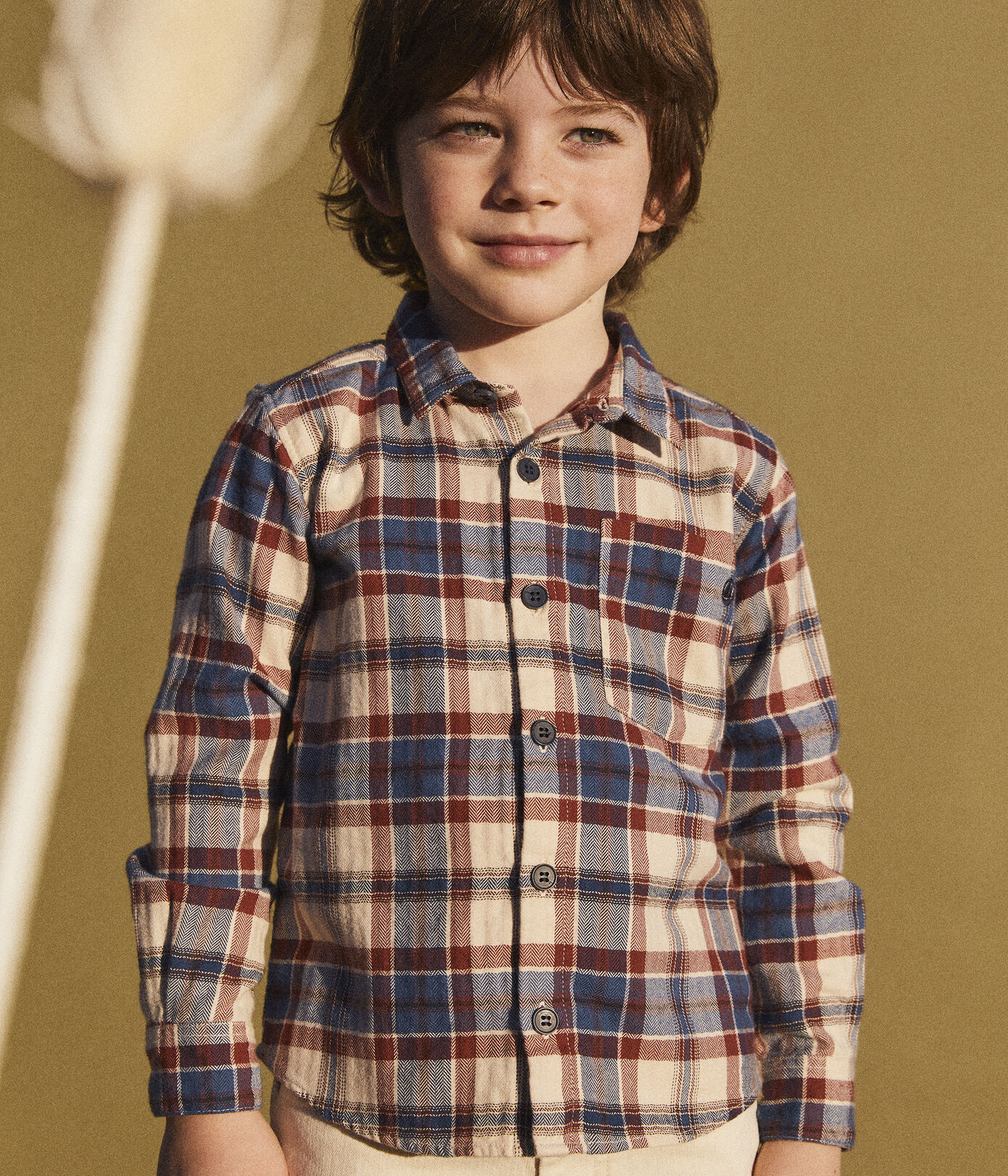 Chemise à carreaux en flanelle enfant garon