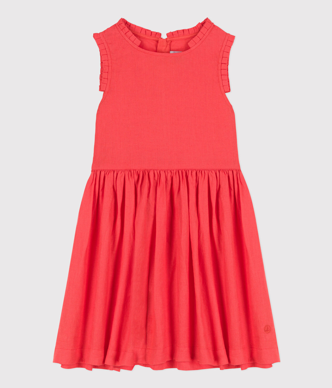 Robe sans manches en lin enfant fille