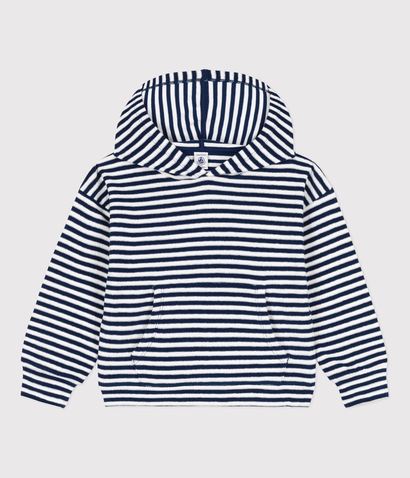 Sweatshirt rayé à capuche enfant garon