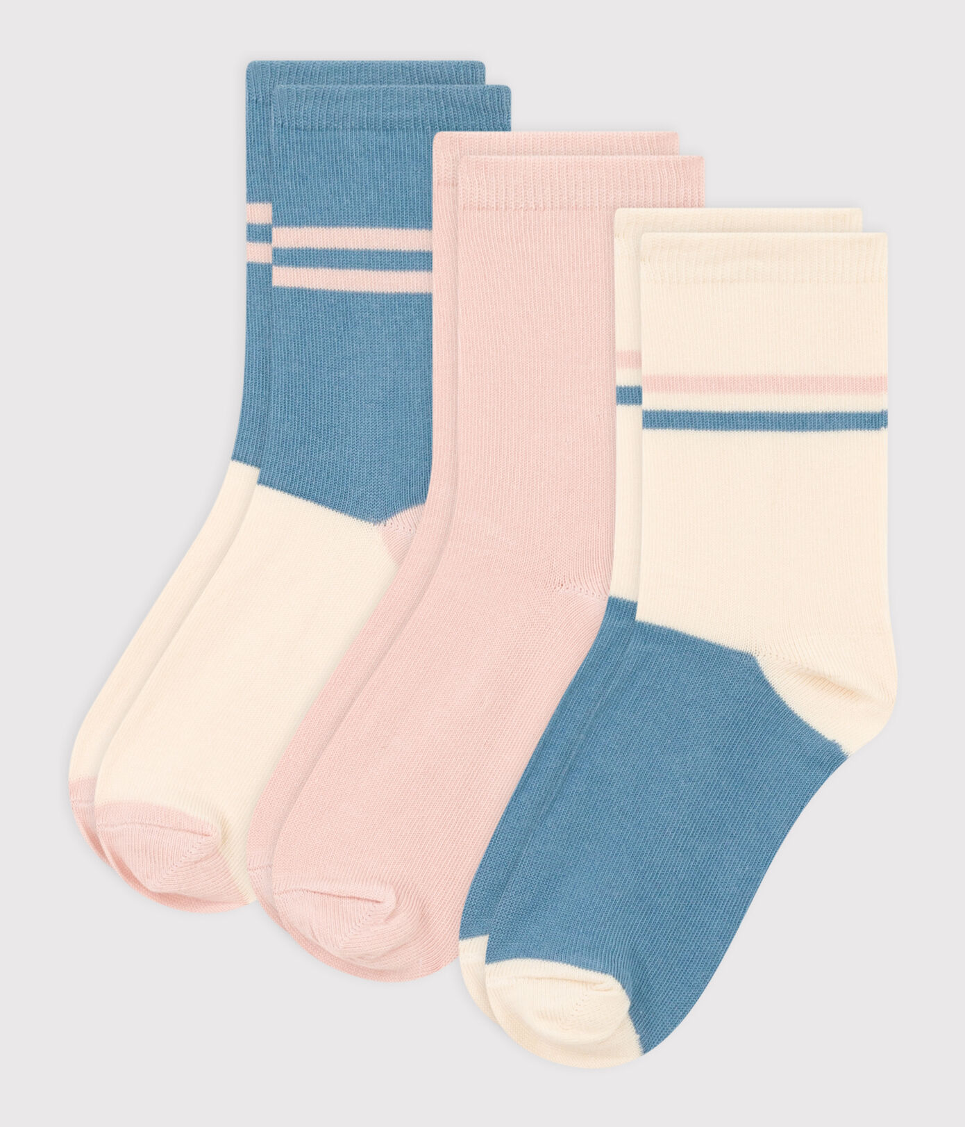 Lot de 3 paires de chaussettes sport enfant garon-fille