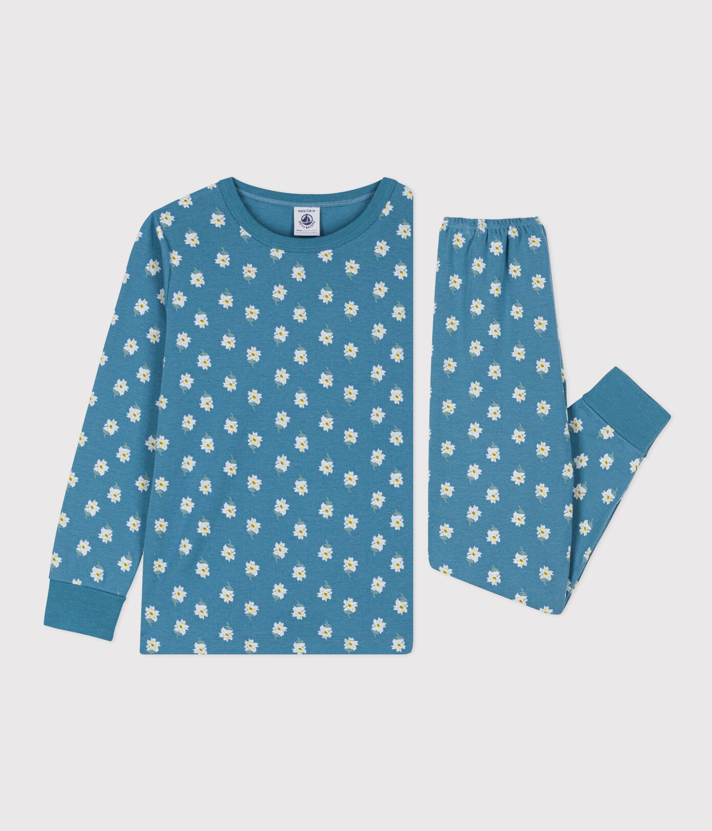 Pyjama fleur petite fille en coton