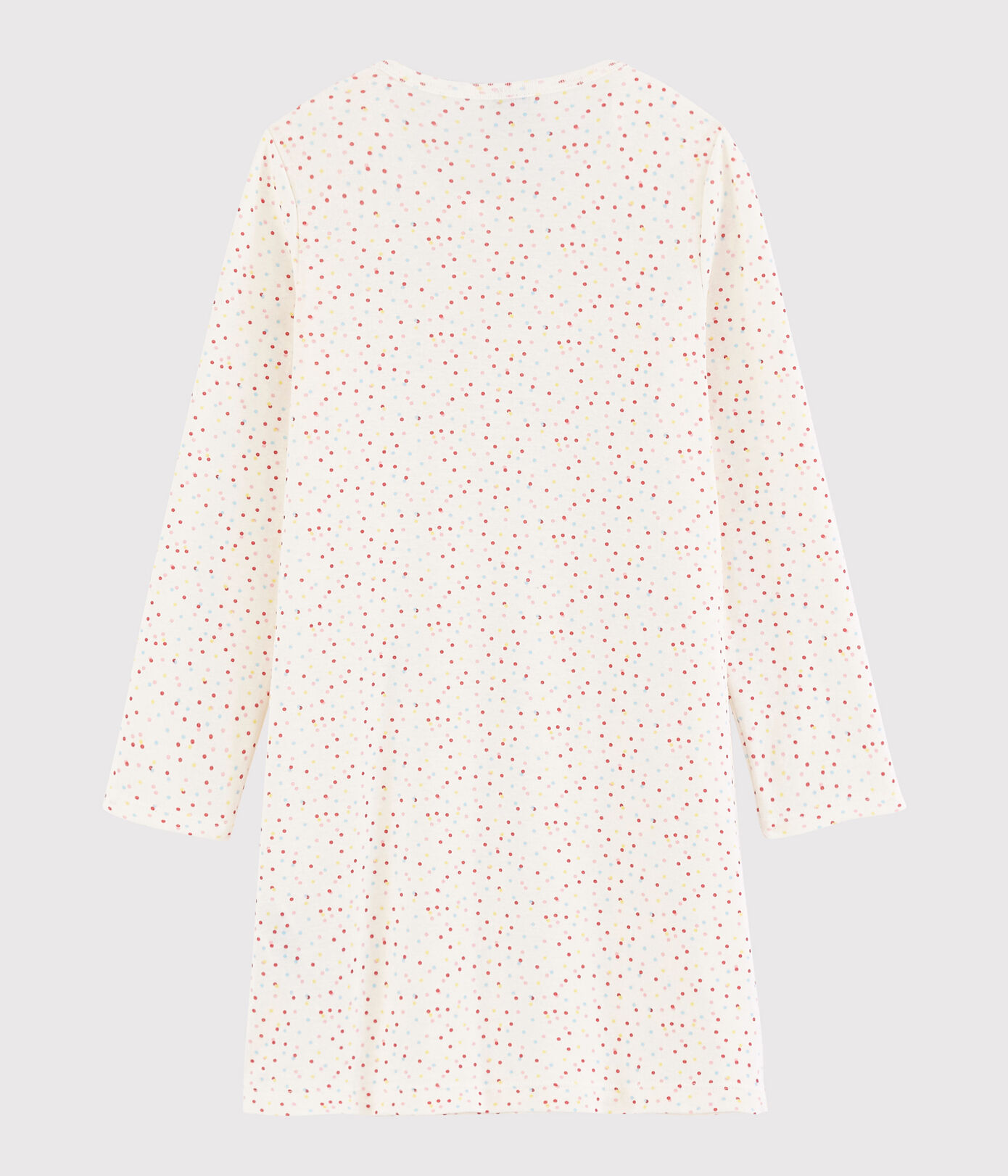 Chemise de nuit pois multico petite fille en coton biologique