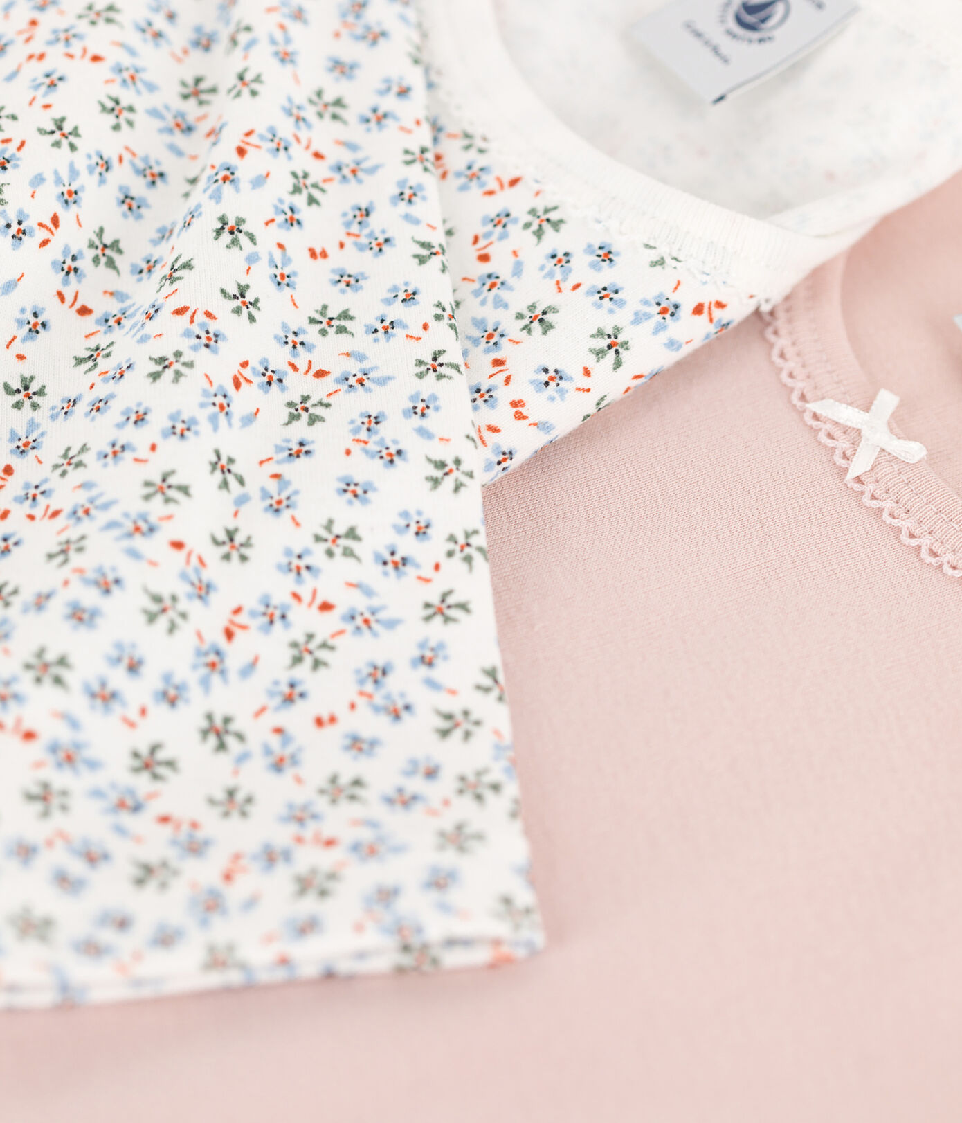 Lot de 2 tee-shirts manches longues petite fille en coton