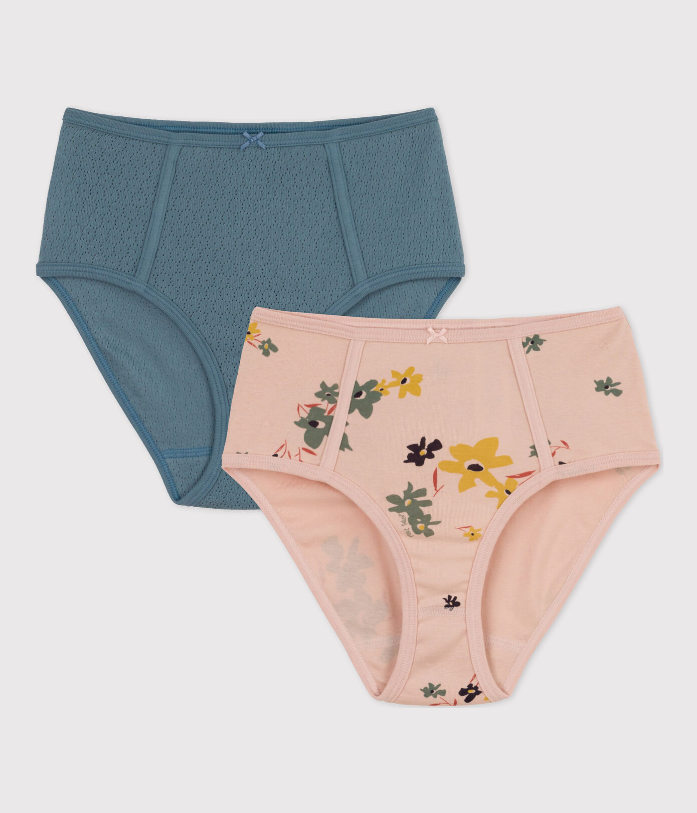 Lot 2 culottes taille haute en coton Femme