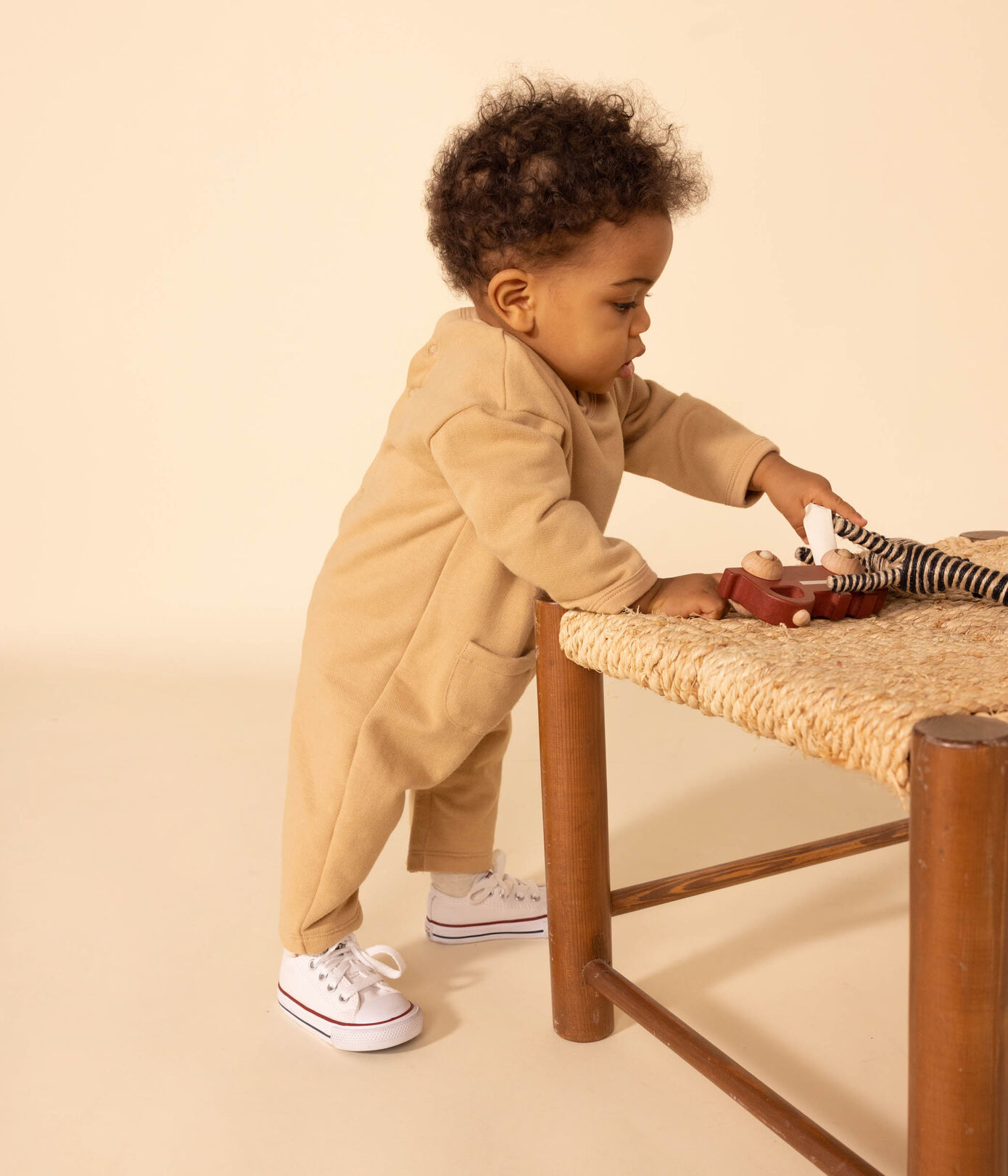 Combinaison longue en molleton bébé