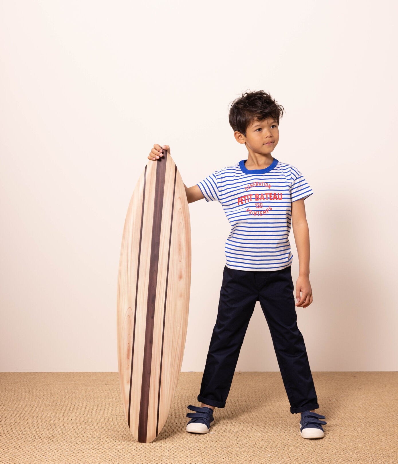 Tee-shirt rayé en coton enfant fille / garon