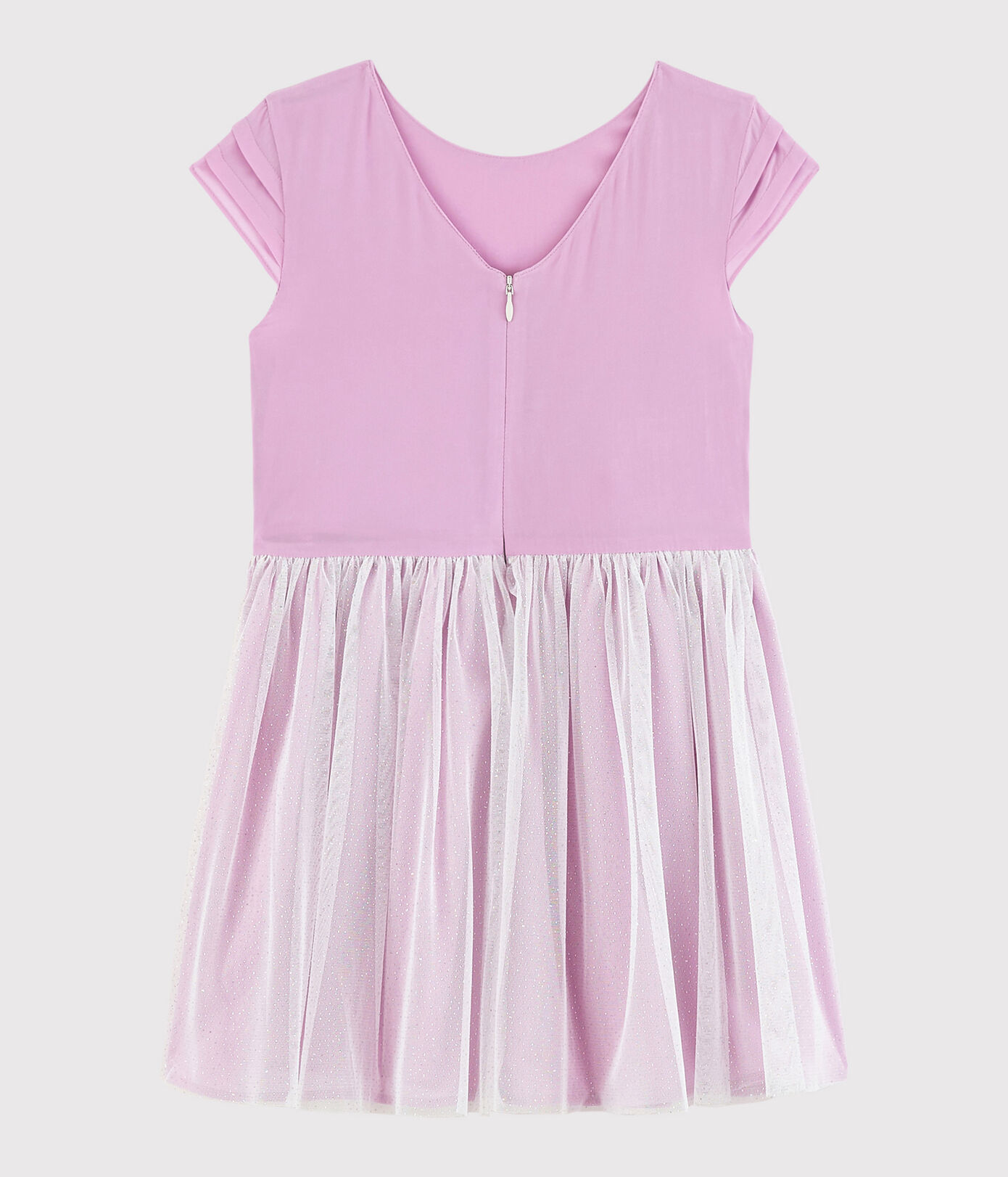 Robe cérémonie en crêpe et tulle enfant fille