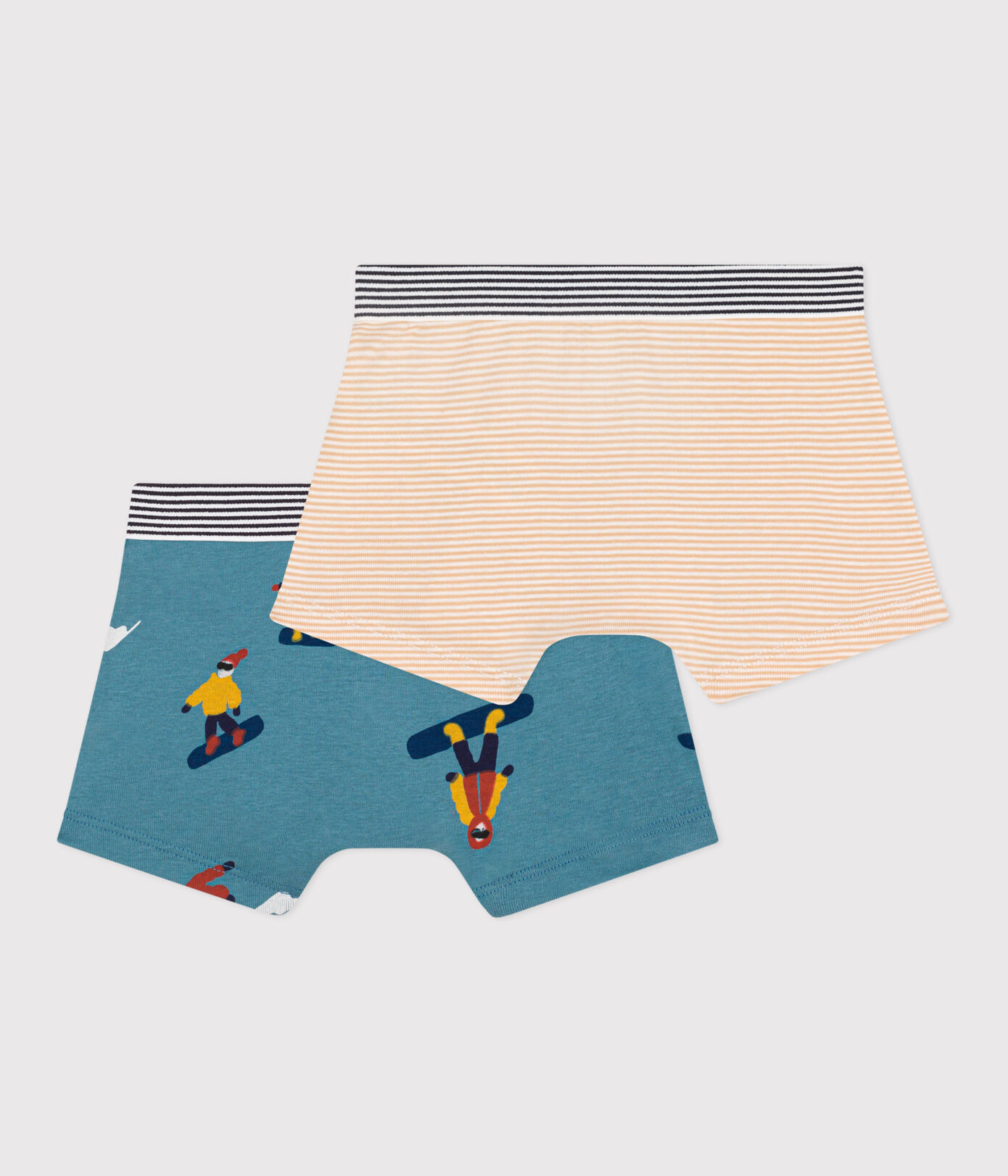 Lot de 2 boxers snowboard en coton petit garon