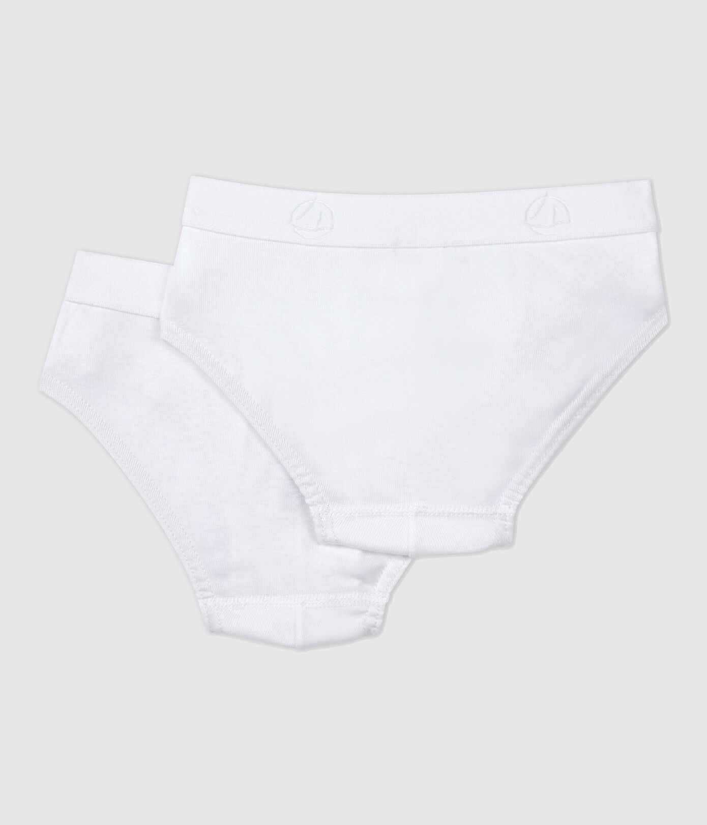 Lot de 2 slips blancs en coton petit garon