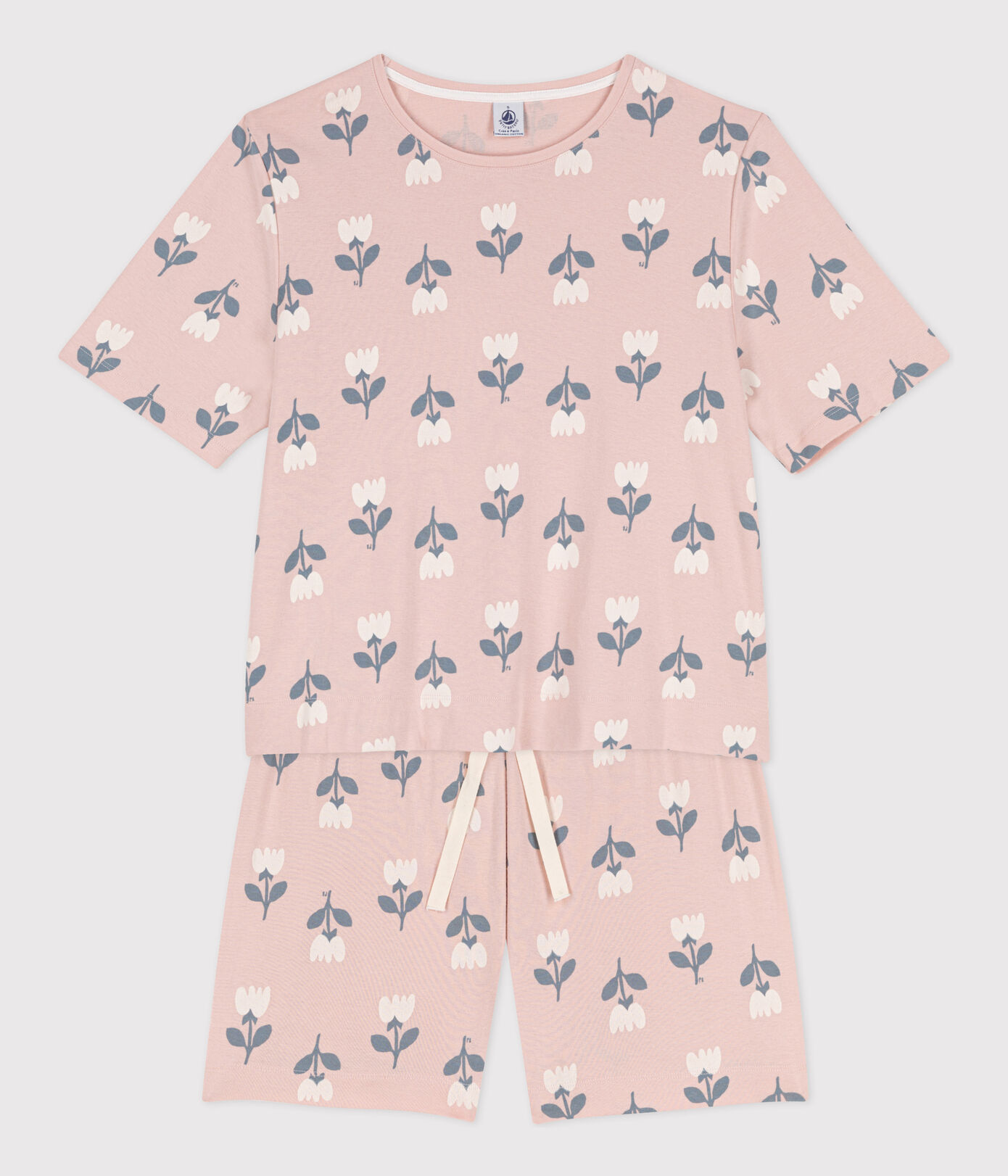 Pyjacourt tulipes en coton femme