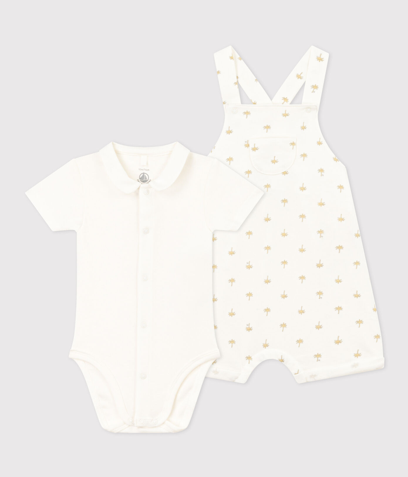 Ensemble salopette et body en coton bébé