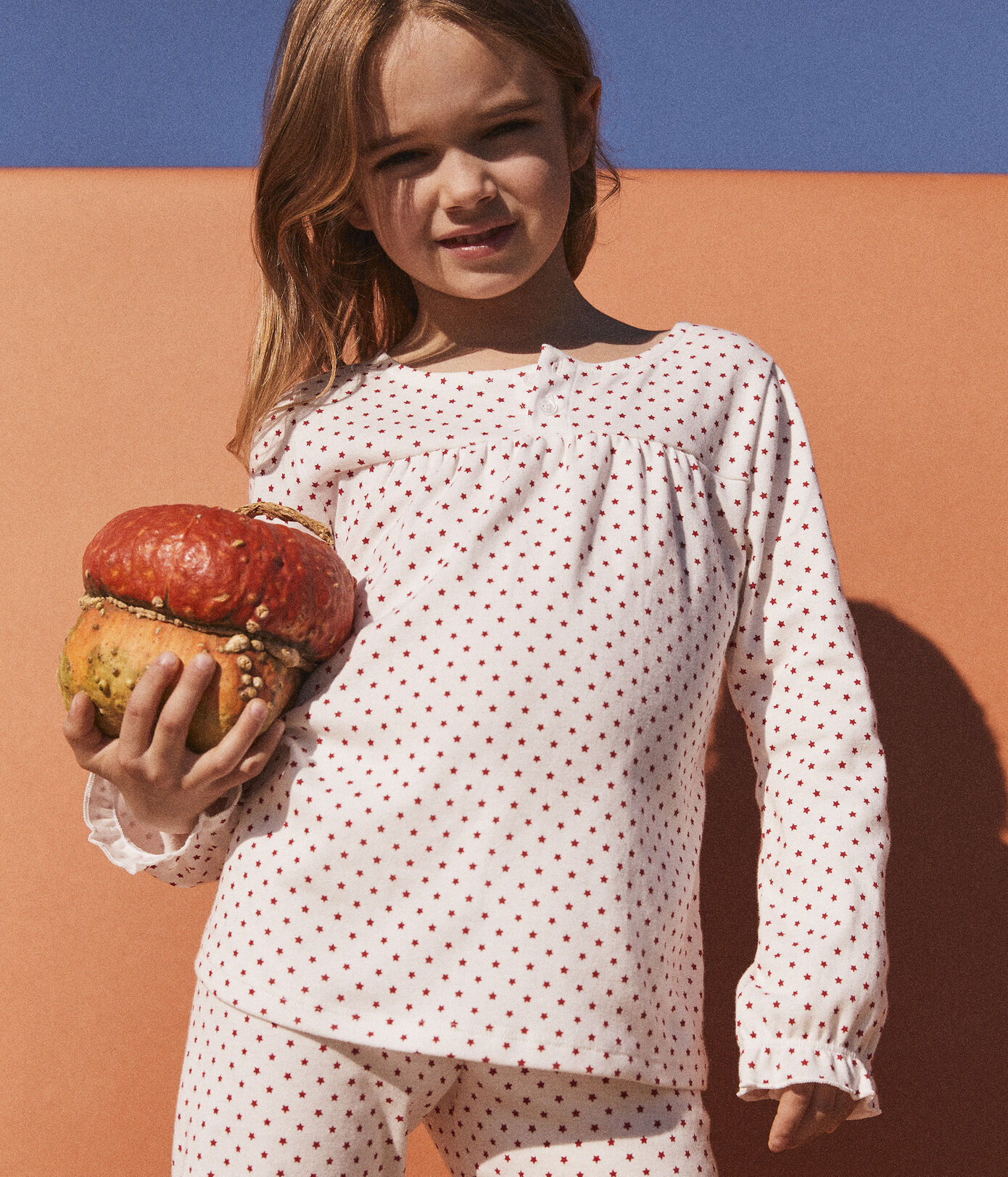 Pyjama étoile petite fille à l'imprimé en coton
