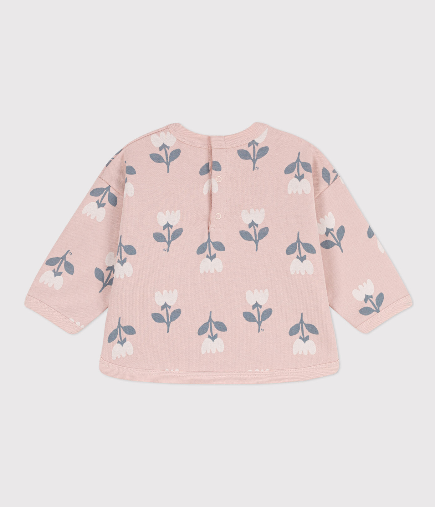 Sweatshirt bébé en molleton imprimé fleuri