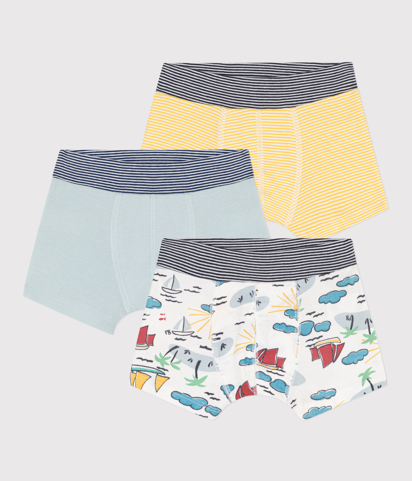 Lot de 3 boxers explorateur en coton petit garon