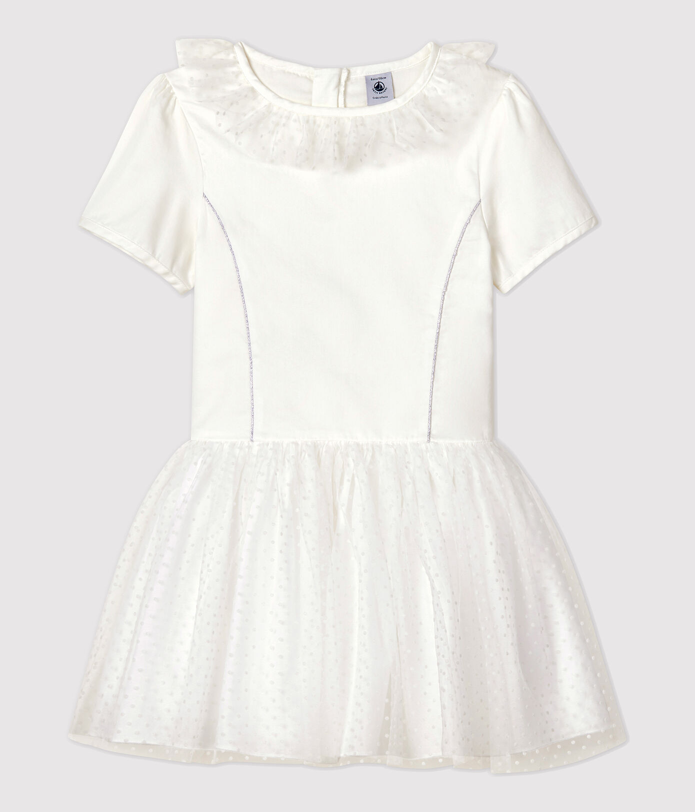 Robe cérémonie en satin et tulle enfant fille