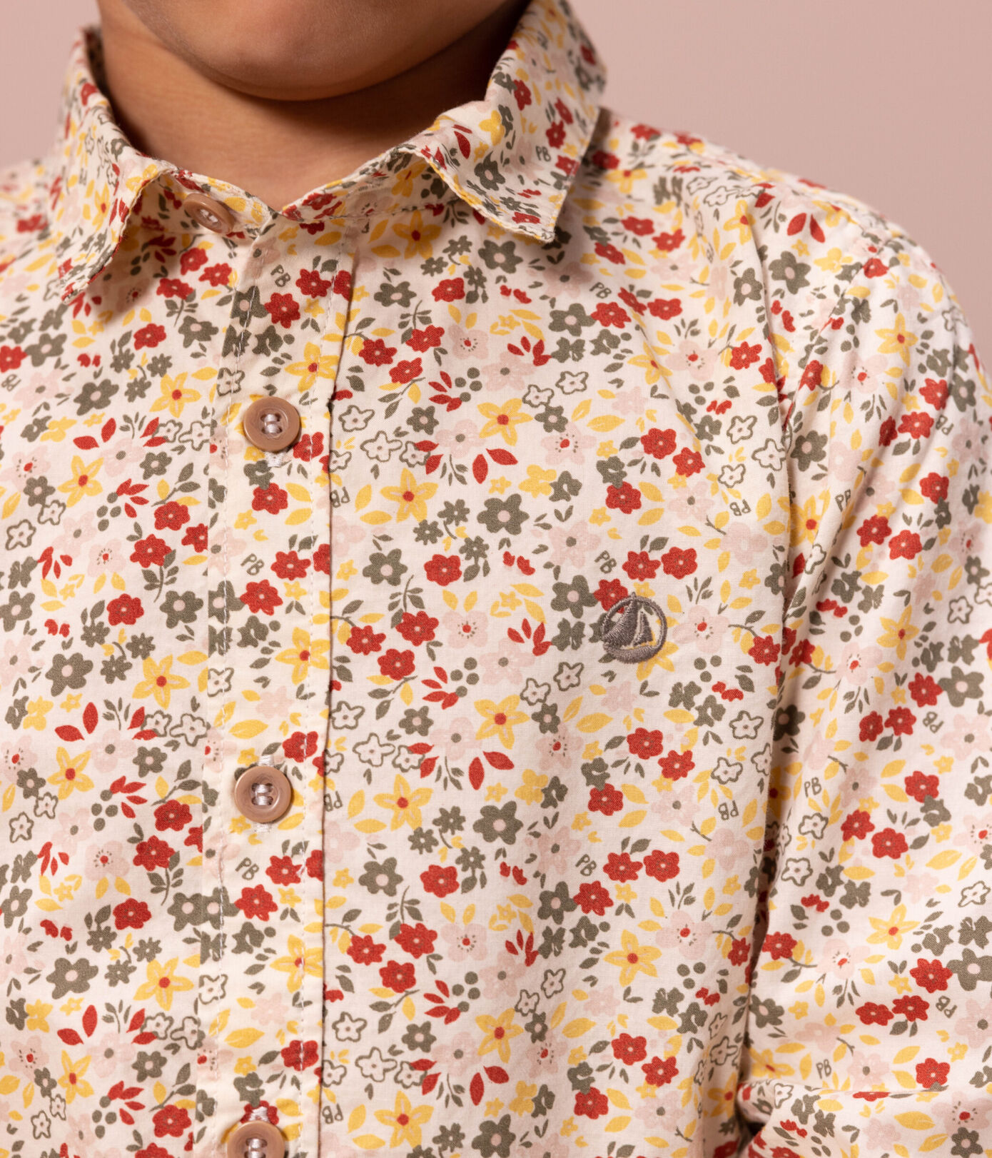 Chemise imprimée en popeline enfant garon