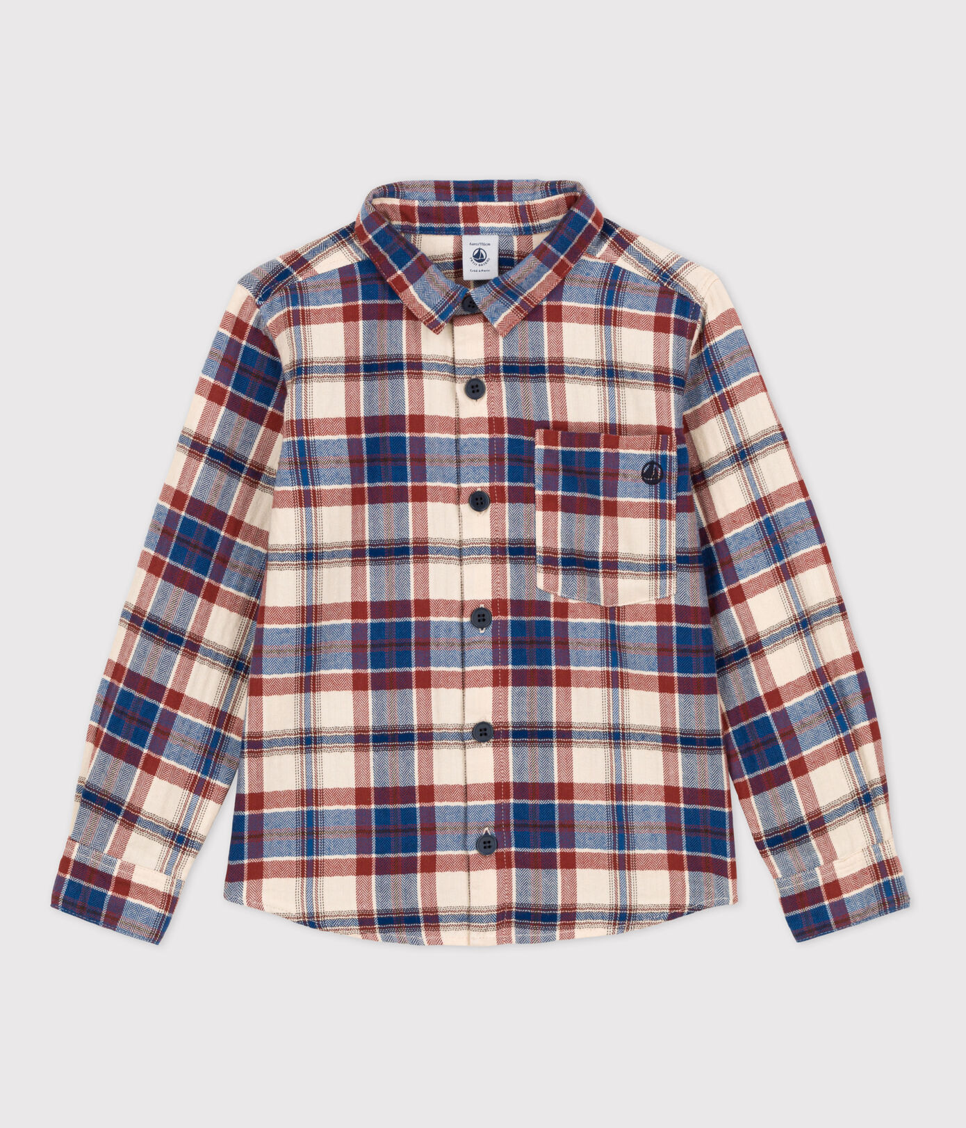 Chemise à carreaux en flanelle enfant garon