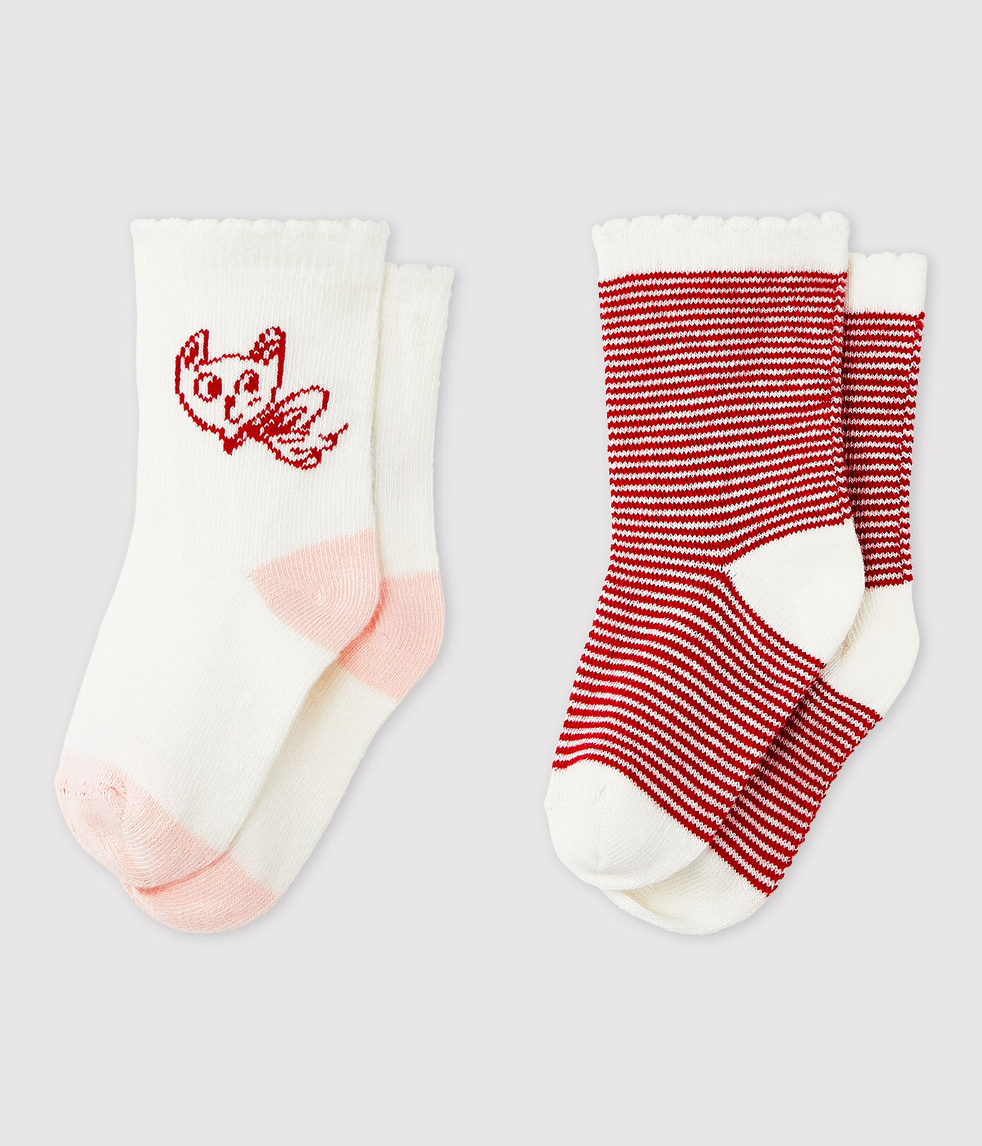 Lot de 2 chaussettes à motif bébé fille