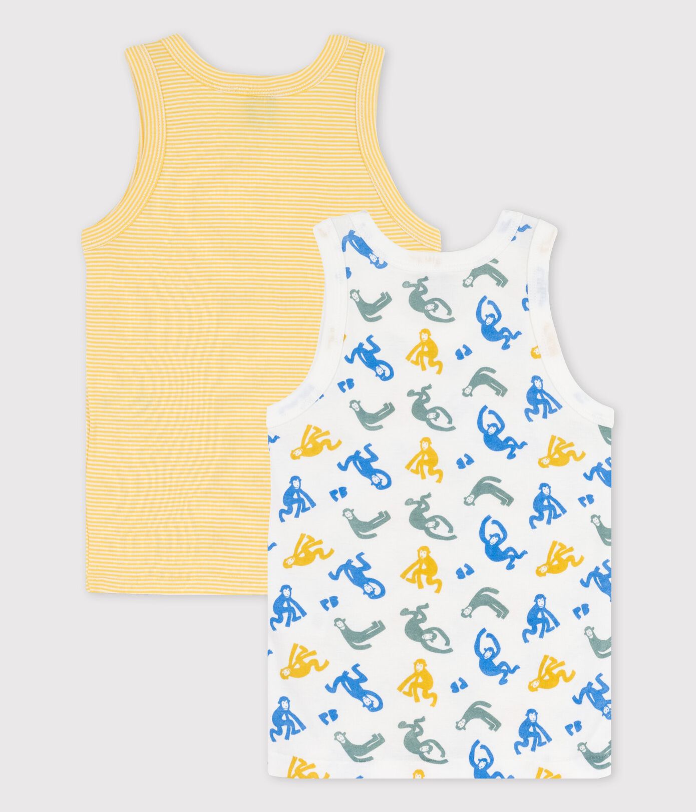 Lot de 2 débardeurs singes phosphorescents petit garon en coton