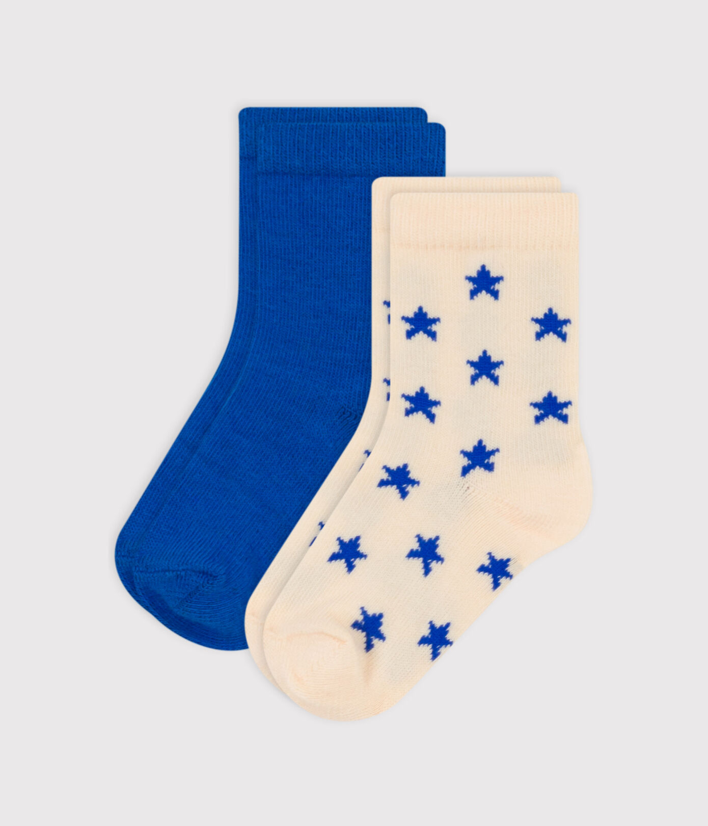 Lot de 2 paires de chaussettes étoiles en jersey de coton bébé