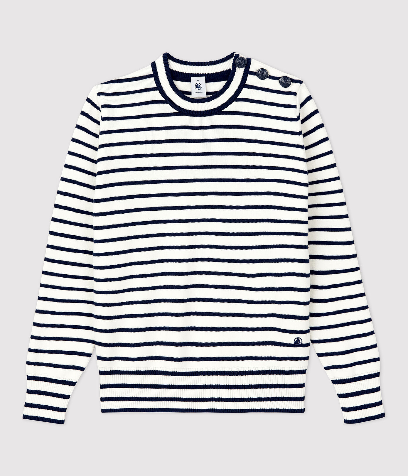 Pull marin en coton Femme