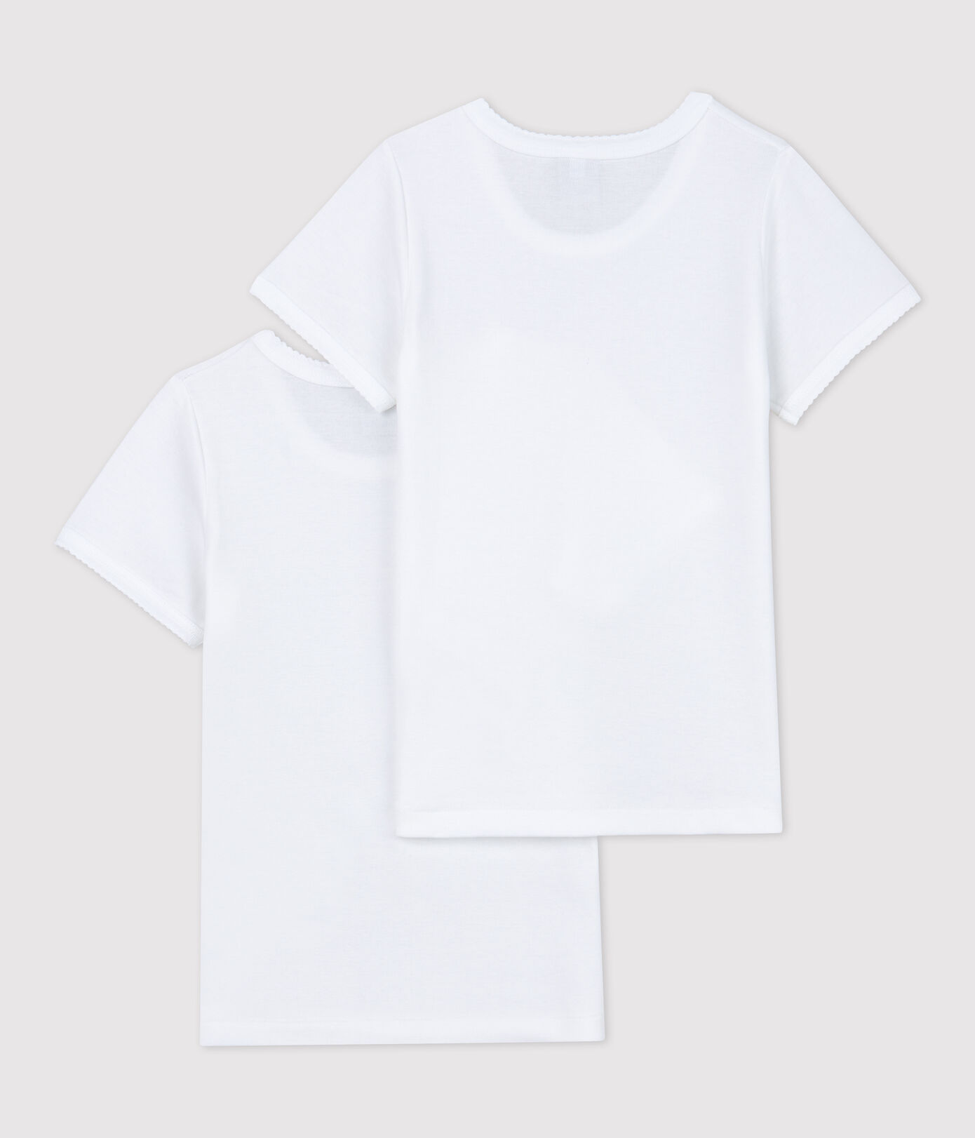 Lot de 2 tee-shirts blancs courtes petite fille