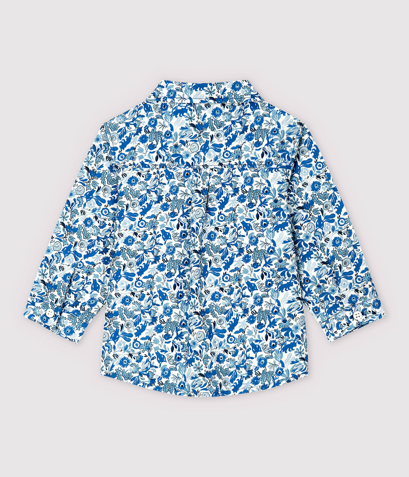 Chemise manches longues en popeline bébé garon