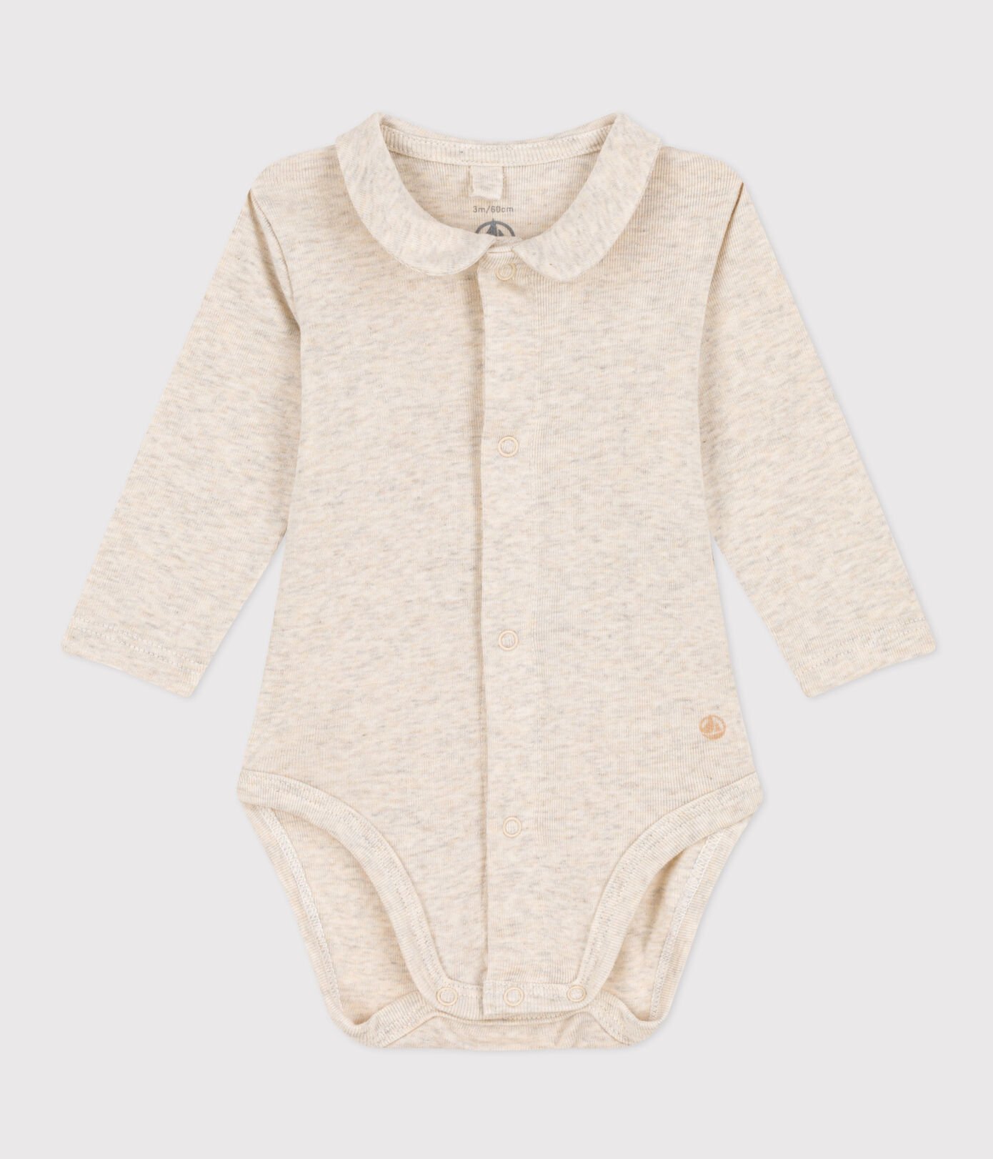 Body manches longues à col en coton bébé