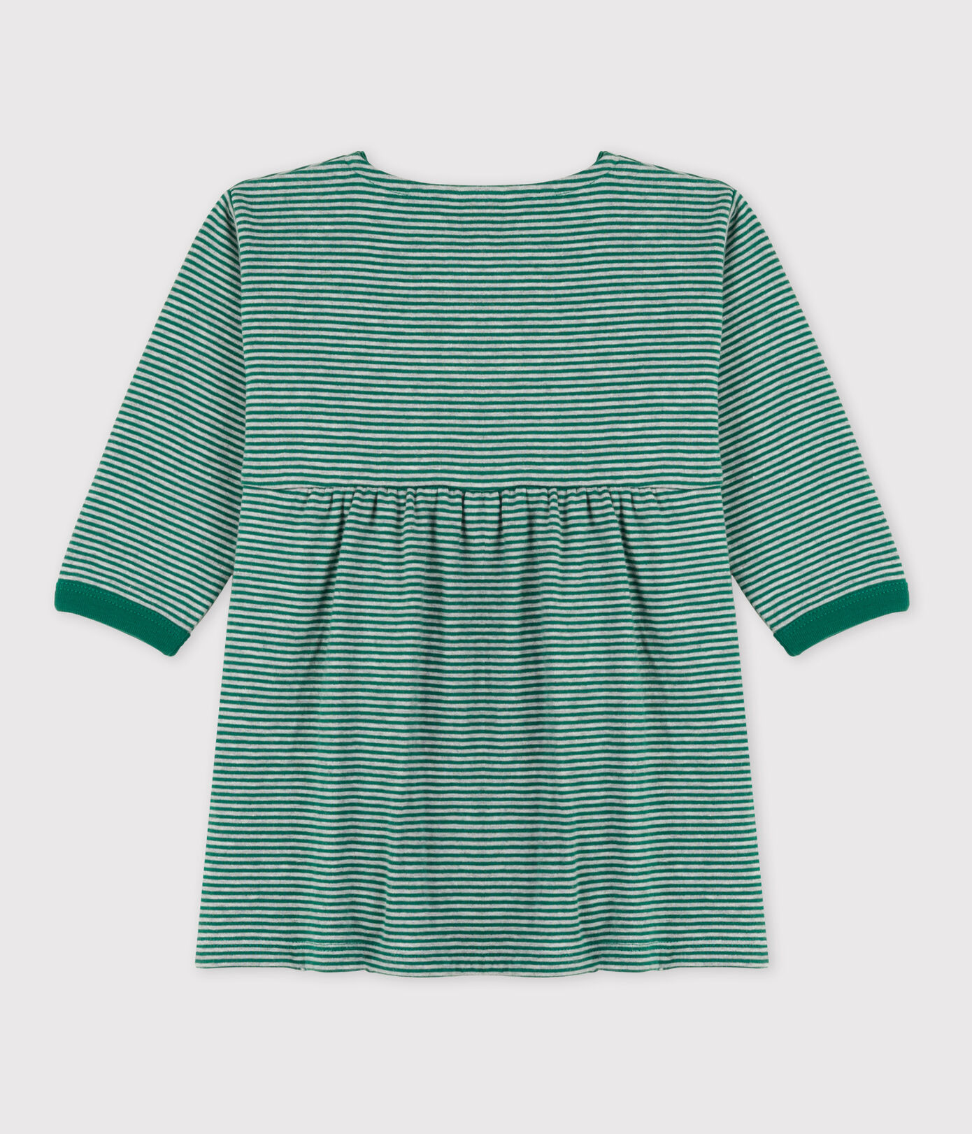 Robe manches longues rayée milleraies bébé en tubique