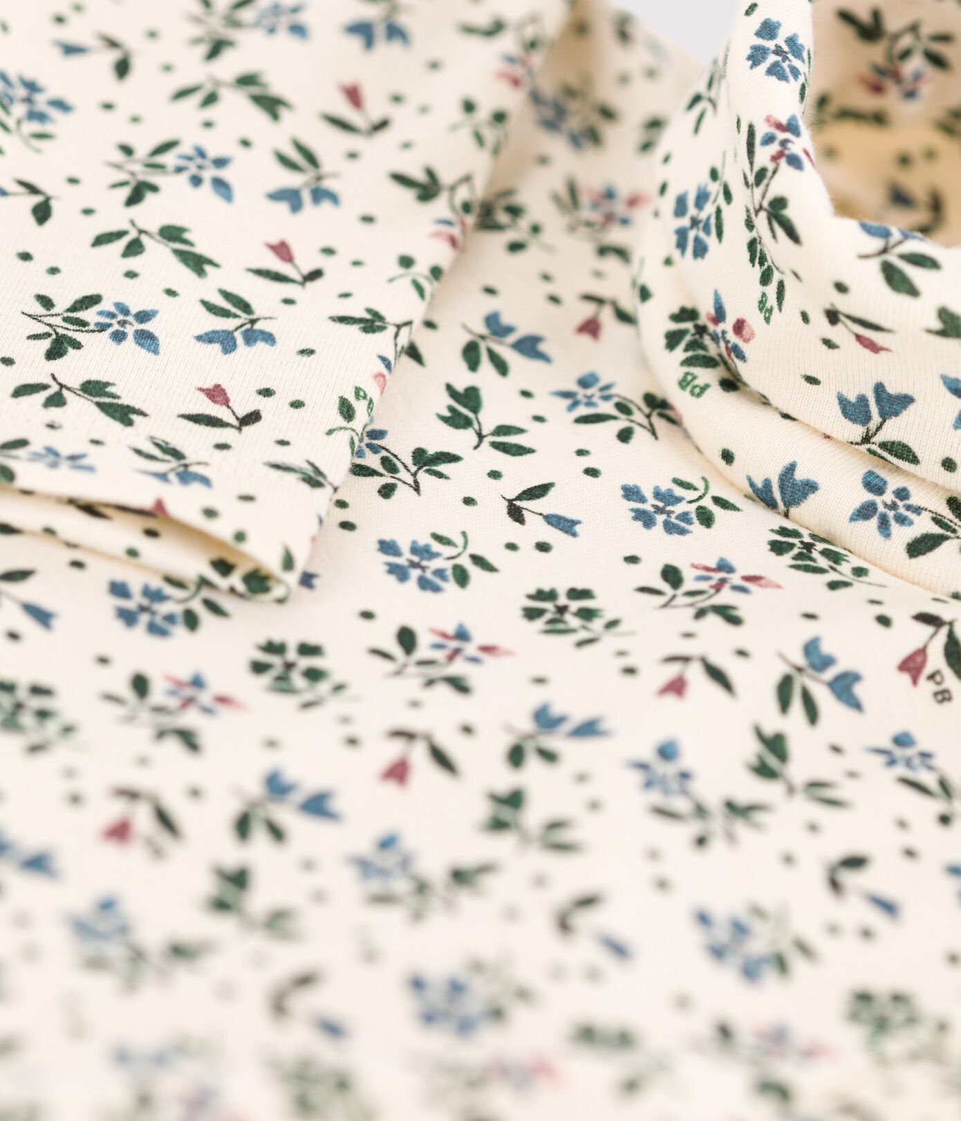 Sous-pull imprimé fleuri en coton enfant fille