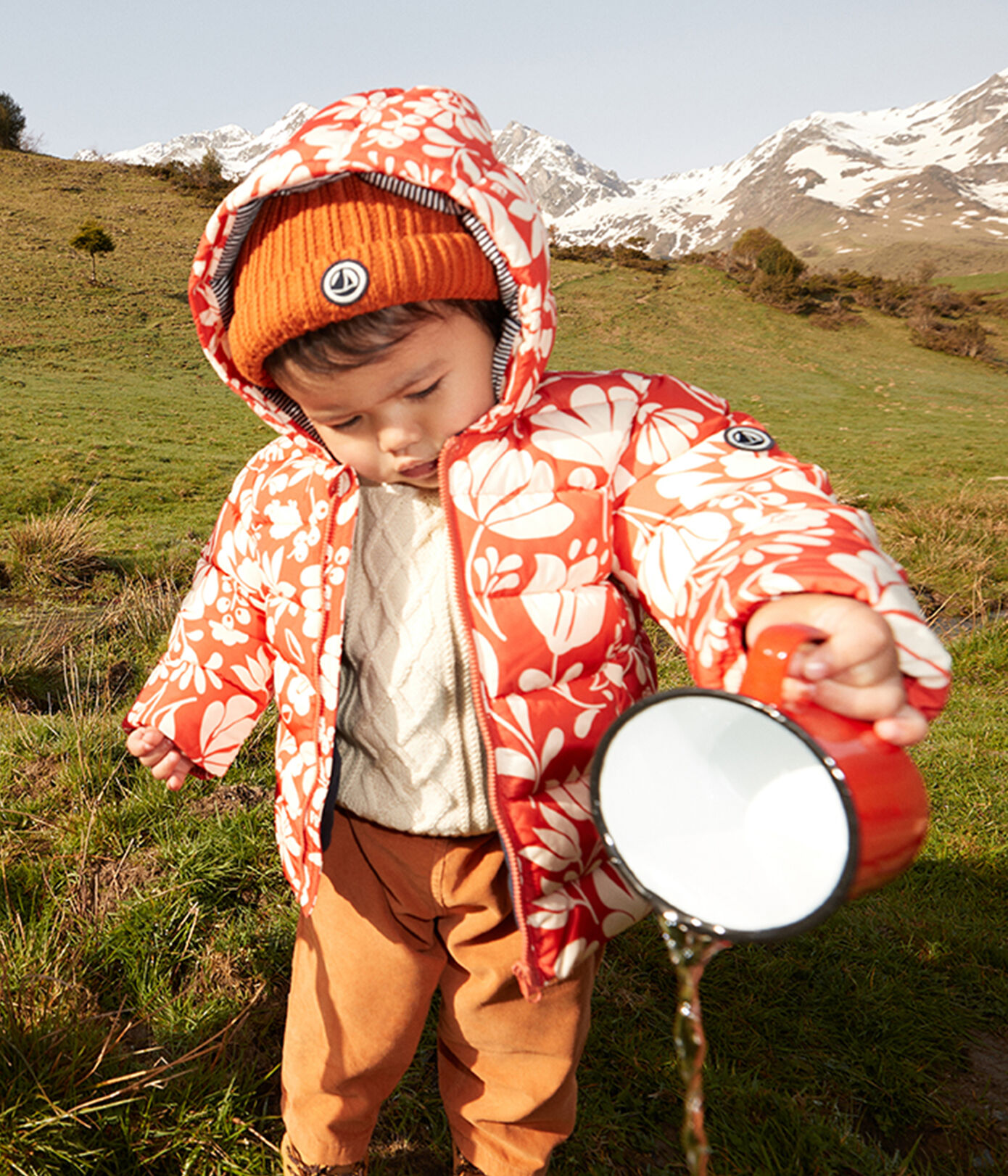 Doudoune recyclée bébé imprimée