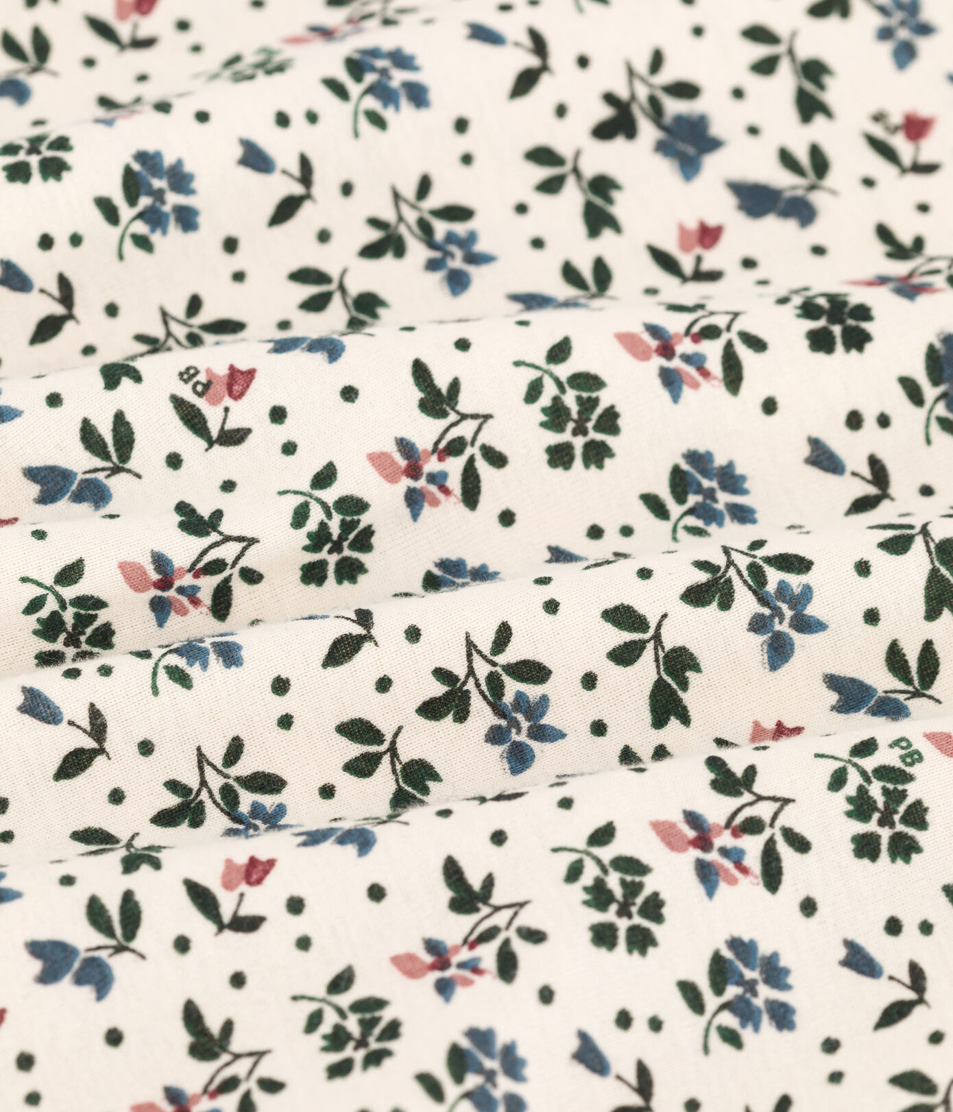 Tee-shirt fleuri à manches longues en coton enfant fille