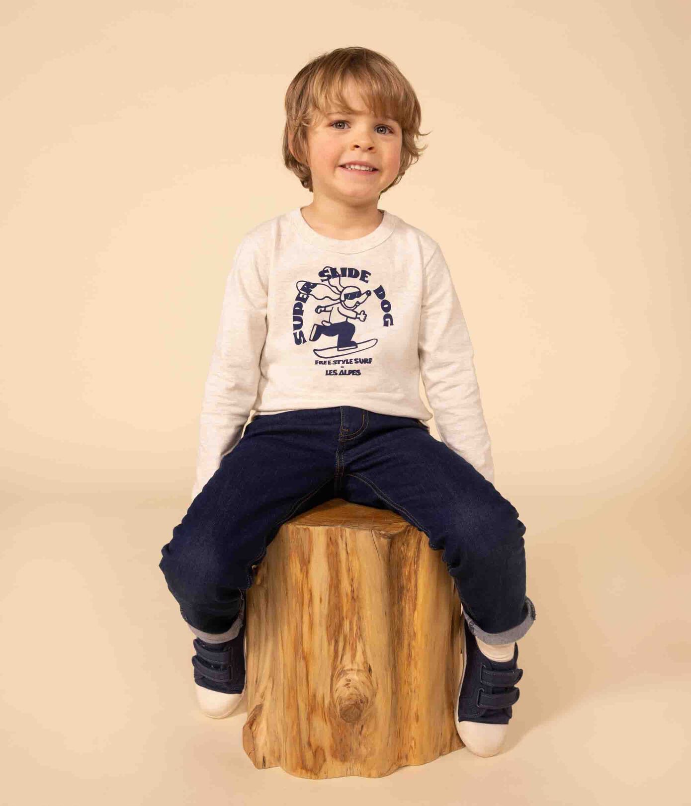 Tee-shirt manches longues en coton enfant fille / garon