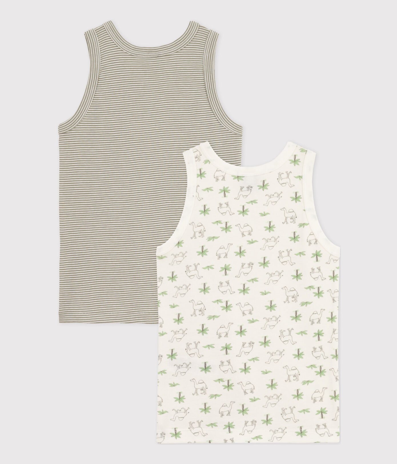 Lot de 2 débardeurs dromadaires en coton petit garon
