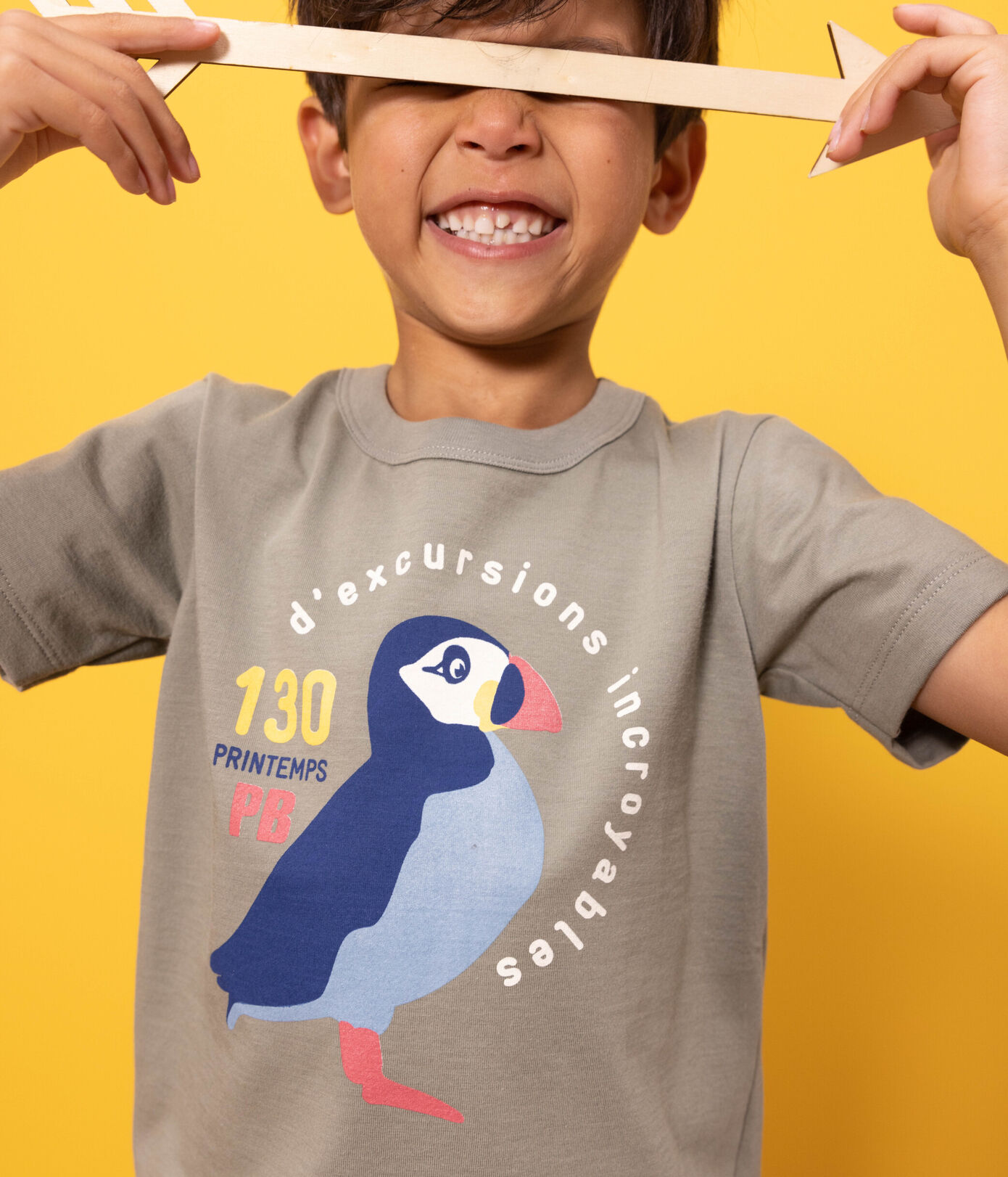 Tee-shirt manches courtes en coton enfant garon