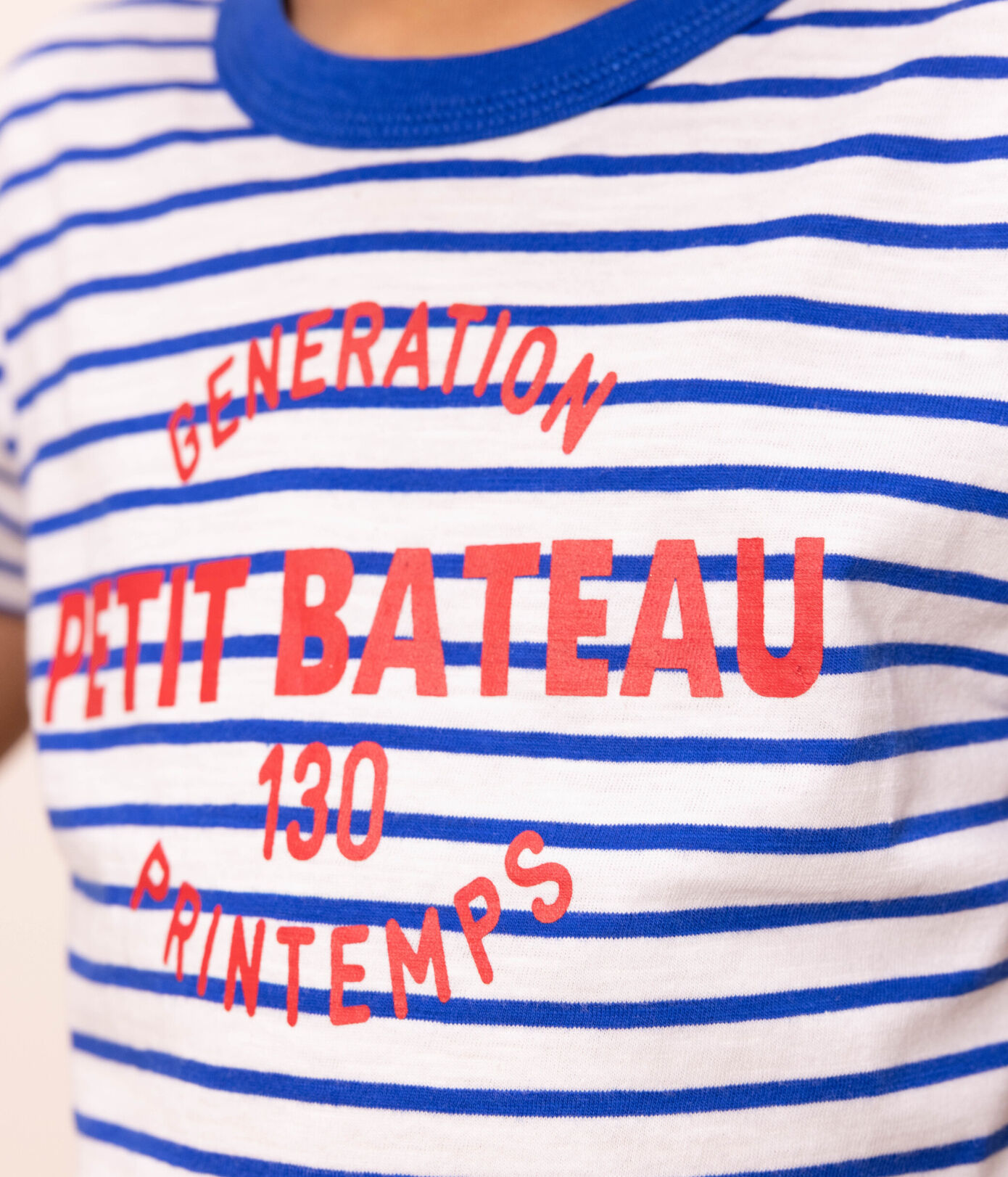 Tee-shirt rayé en coton enfant fille / garon