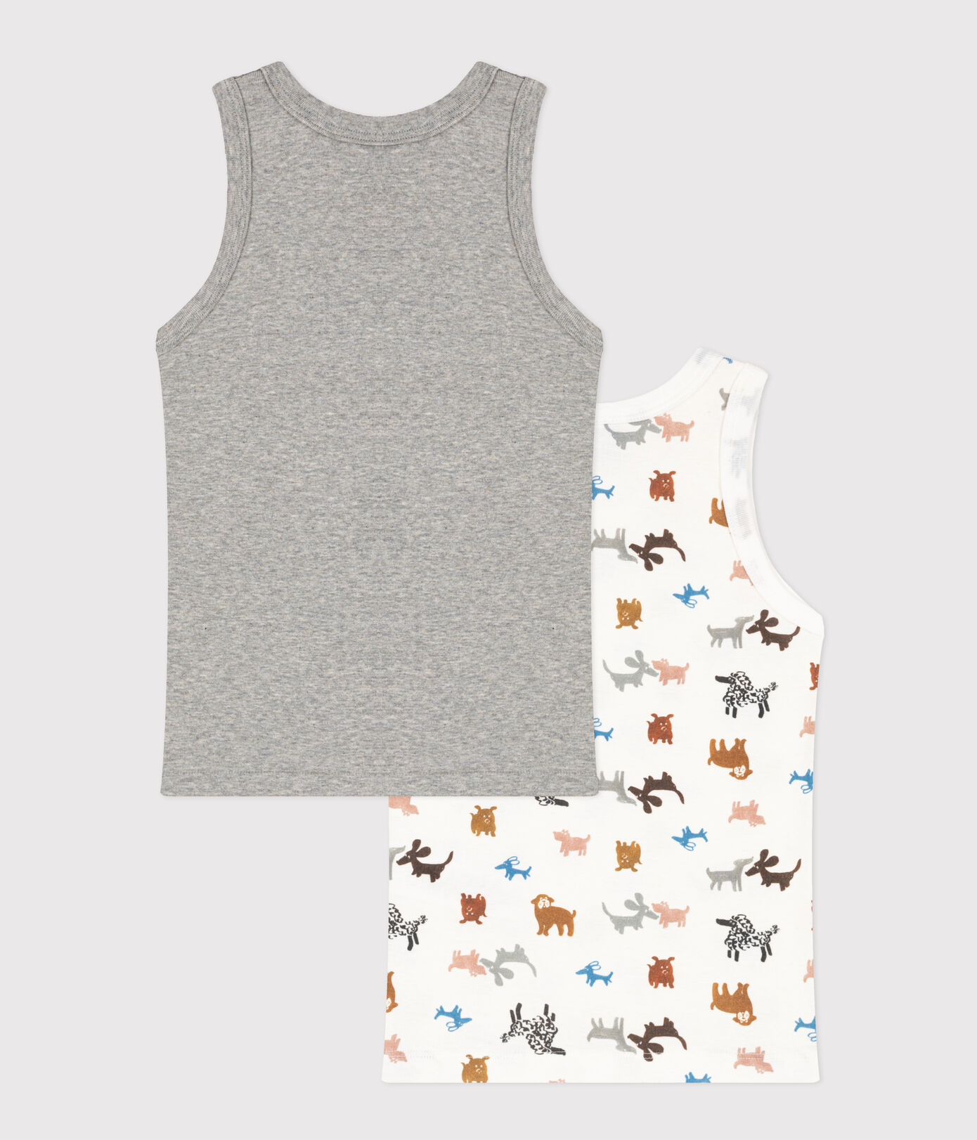 Lot de 2 débardeurs chien en coton petit garon