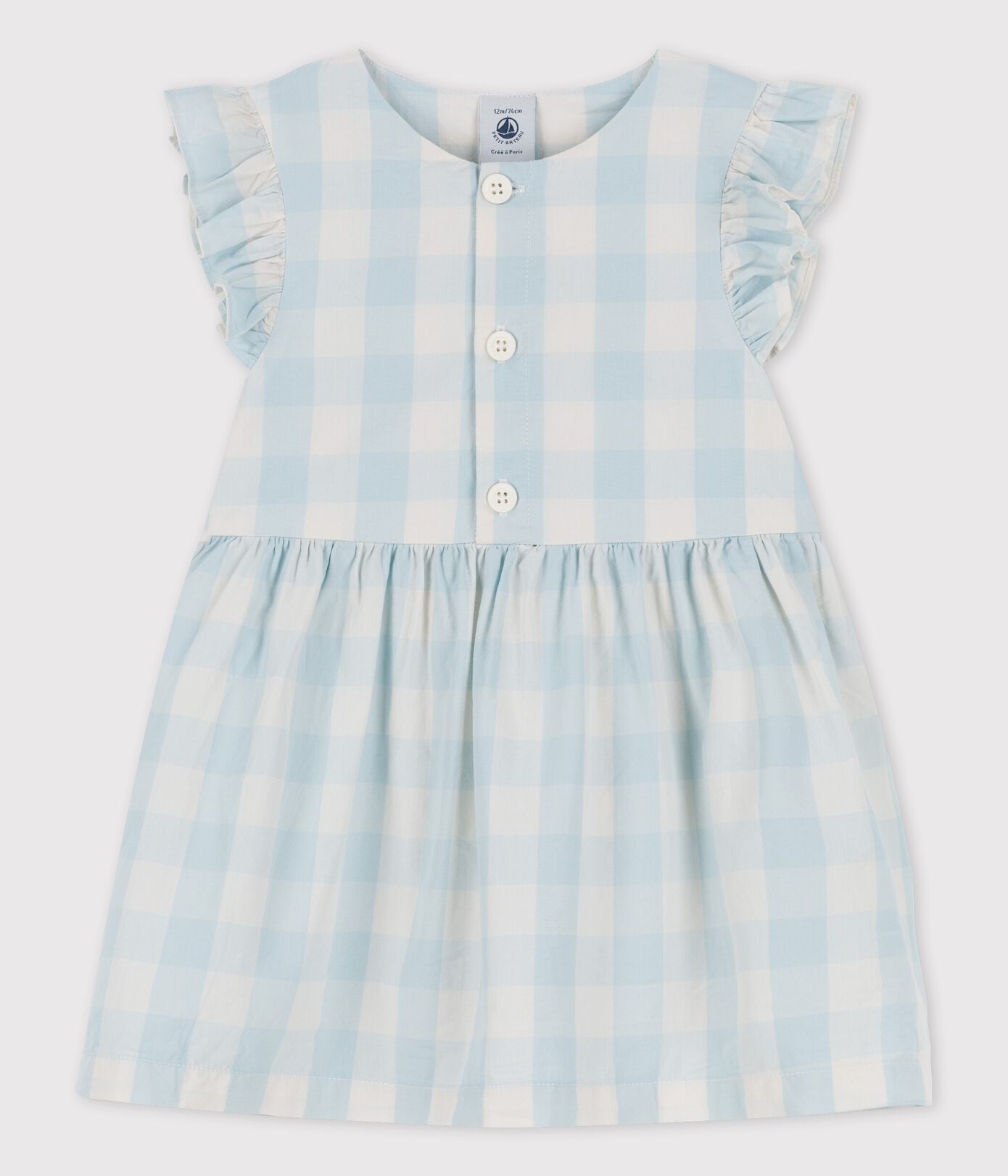Robe en popeline vichy bébé