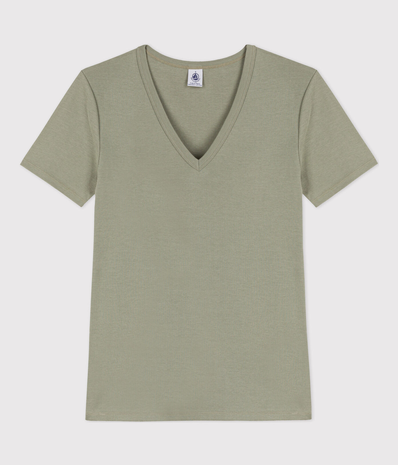 Tee-shirt L'ICONIQUE col V en coton Femme