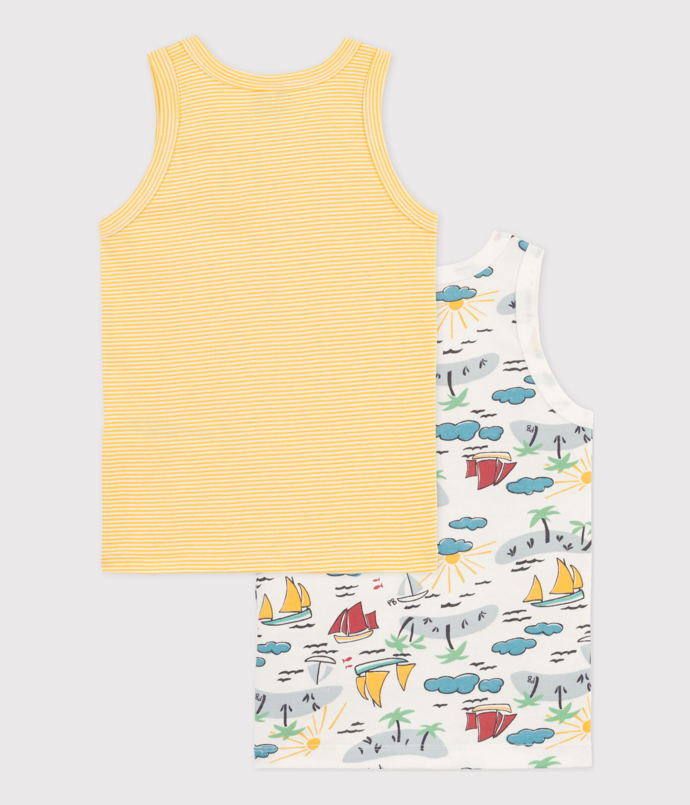 Lot de 2 débardeurs explorateur en coton petit garon