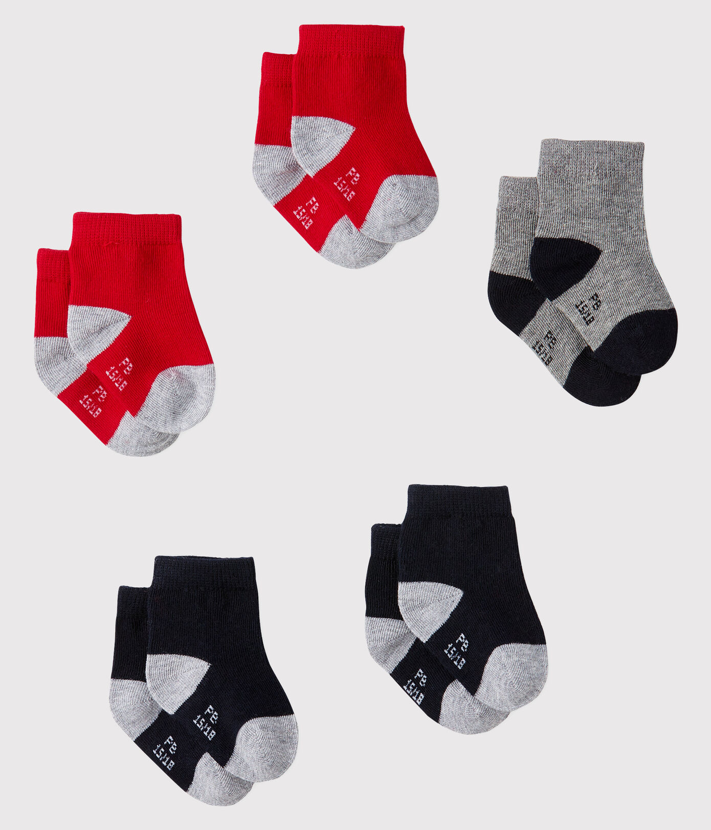 Lot de 5 paires de chaussettes bébé