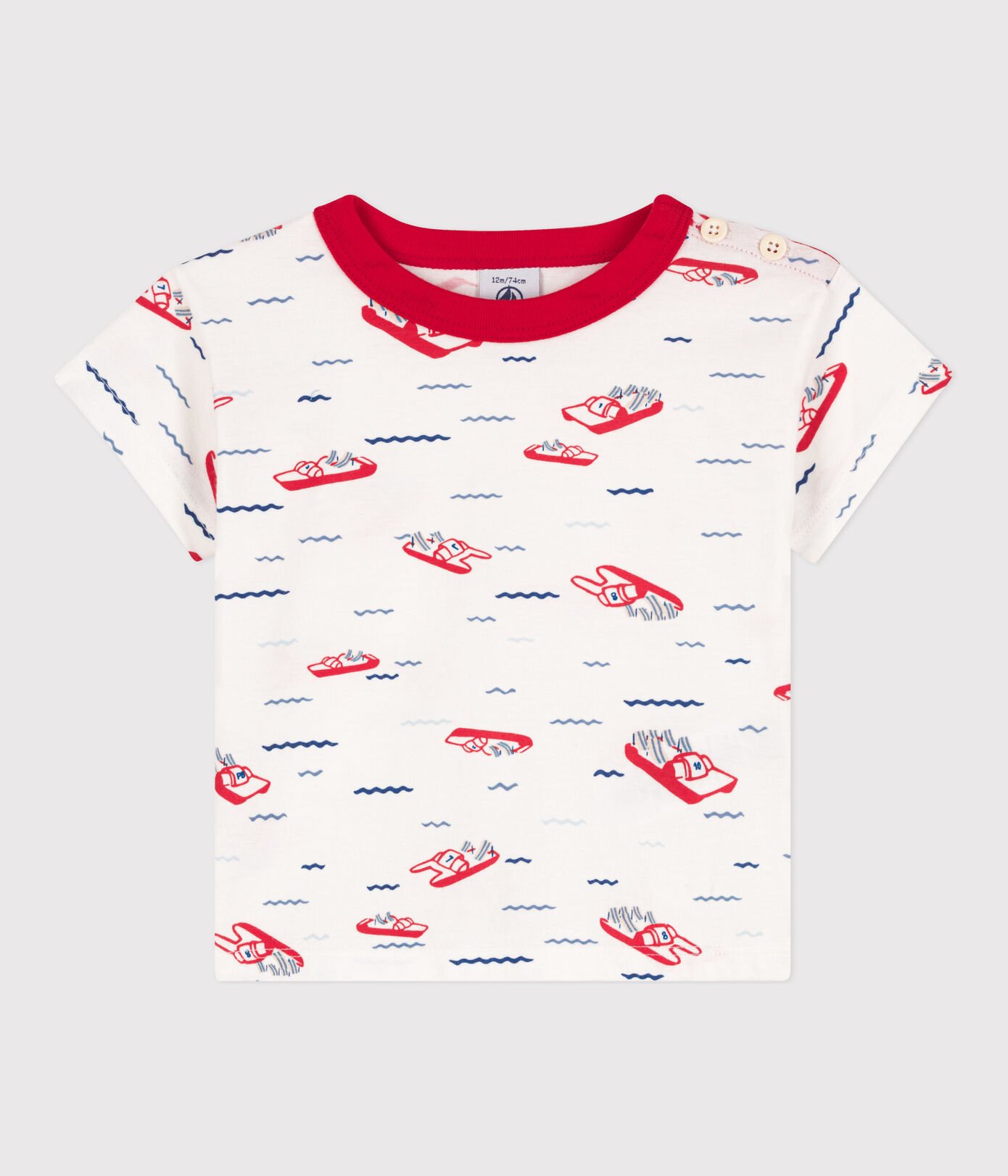 Tee-shirt manches courtes bébé en jersey imprimé