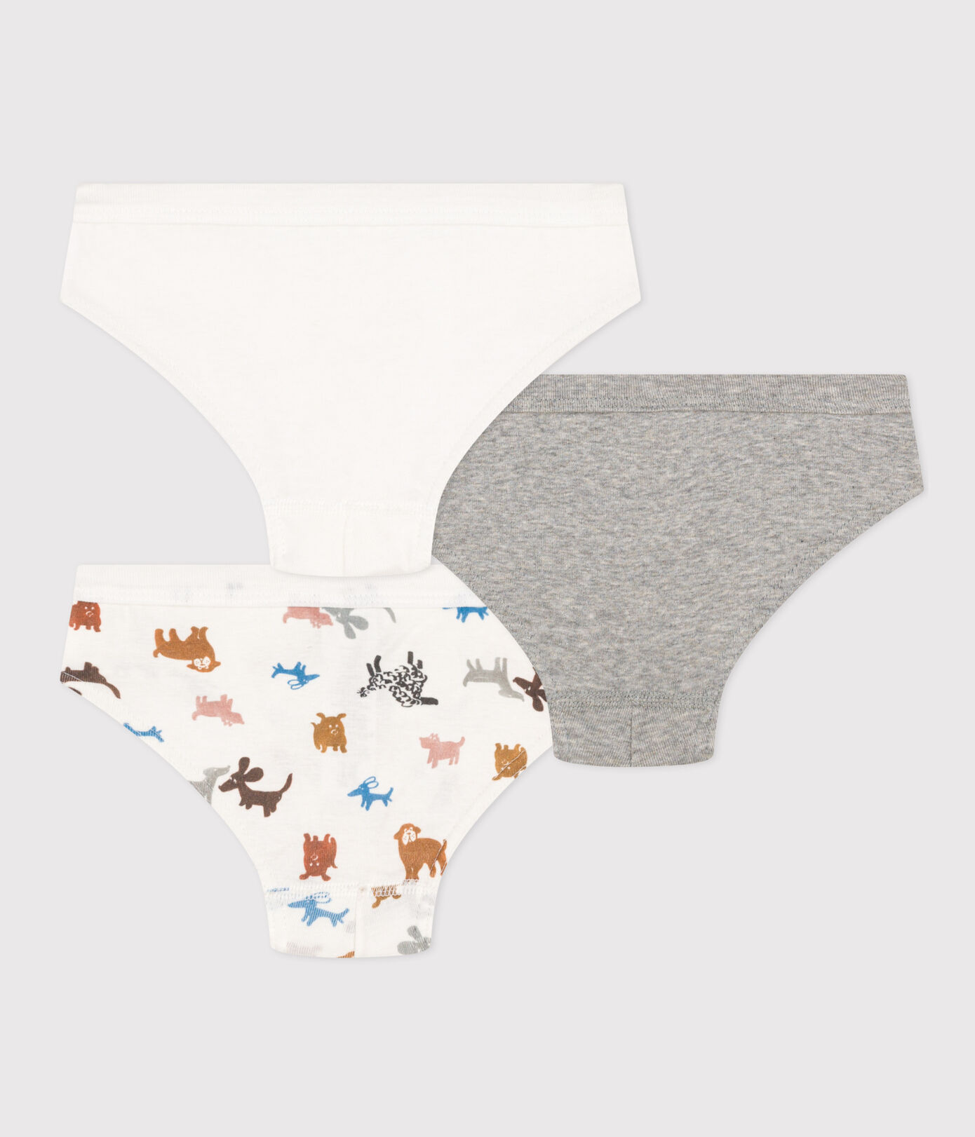 Lot de 3 slips chien en coton petit garon