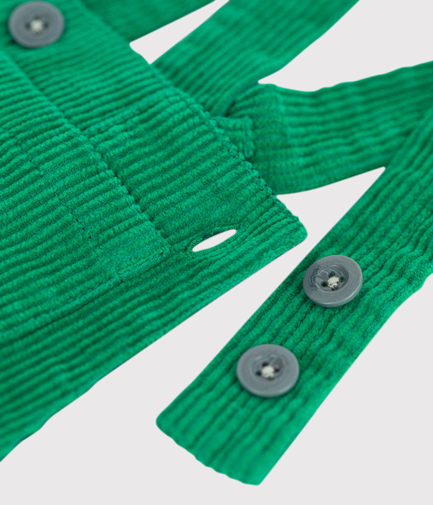 Salopette bébé longue en velours grosses ctes