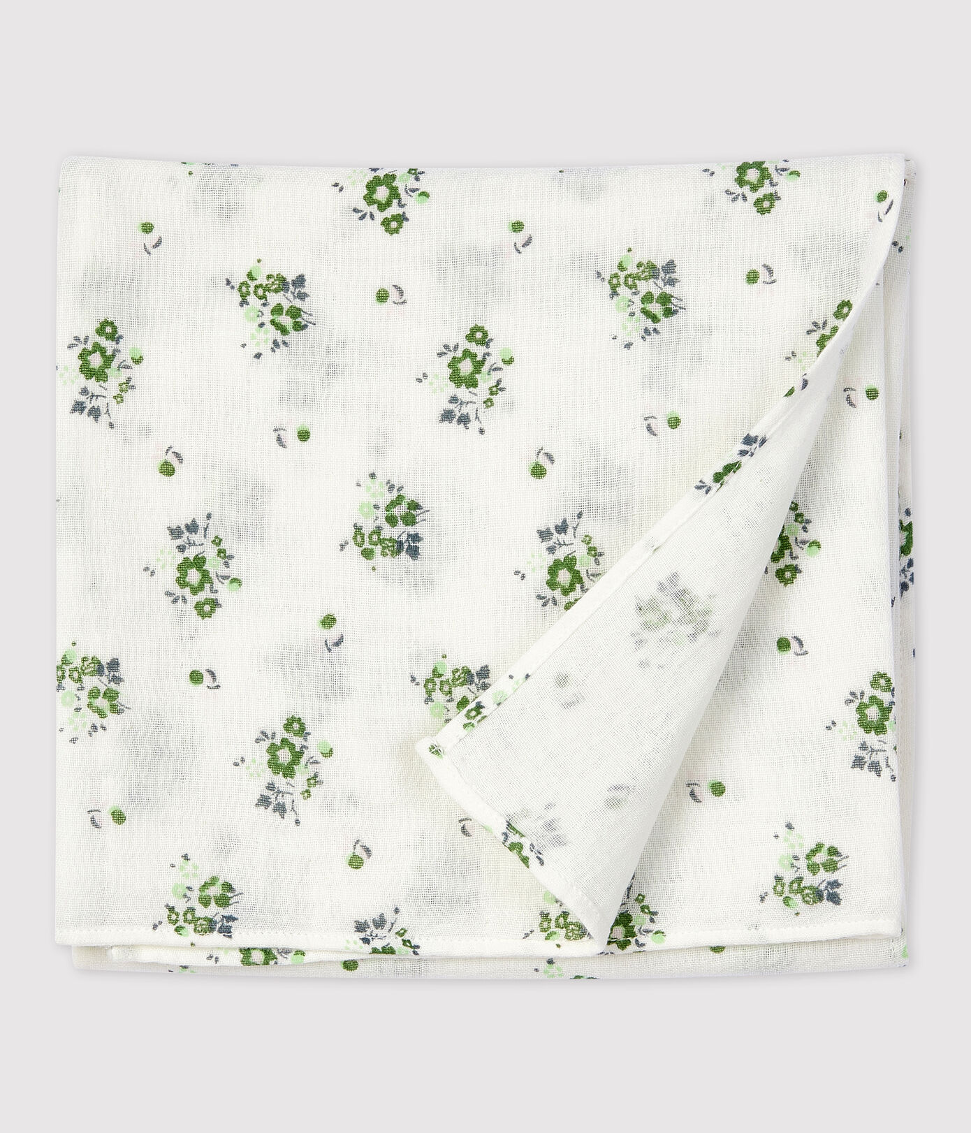 Lange fleurie en gaze de coton bébé