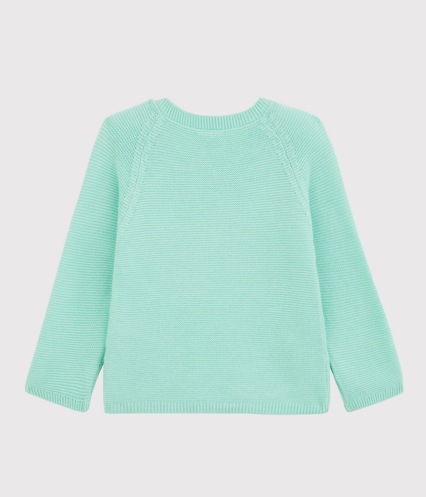 Cardigan bleu bébé en tricot de coton biologique