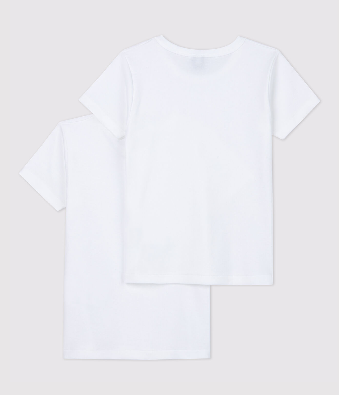 Lots de 2 tee-shirts manches courtes blancs petit garon